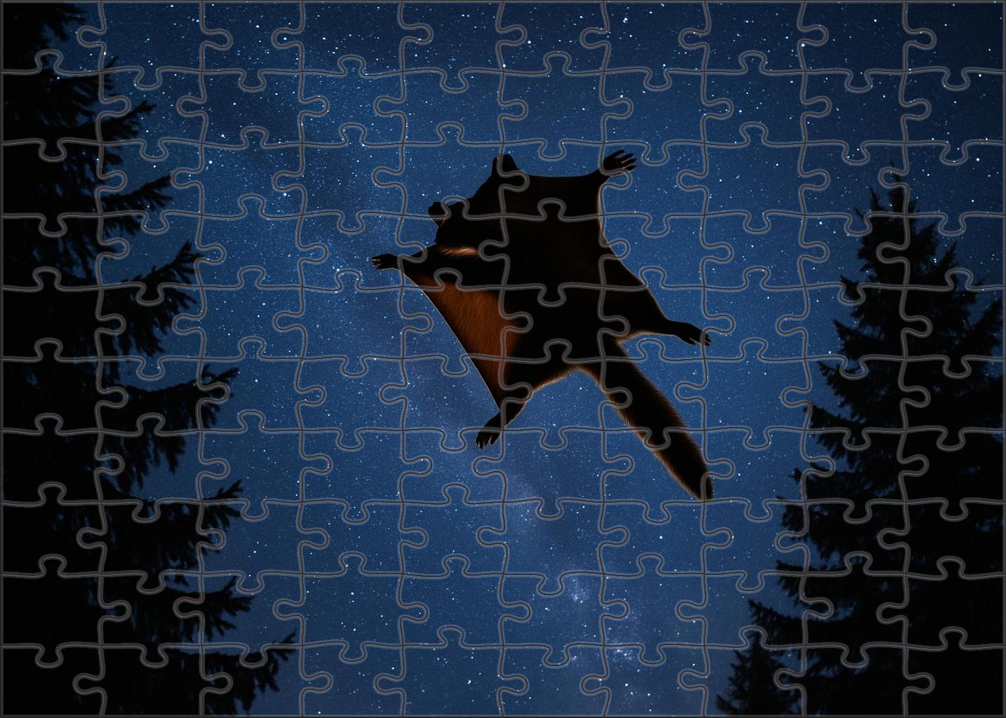 Amber Fanged Glider Nocturnal Mammal With Gliding Membranes And Sharp Canines Puzzle For Adults