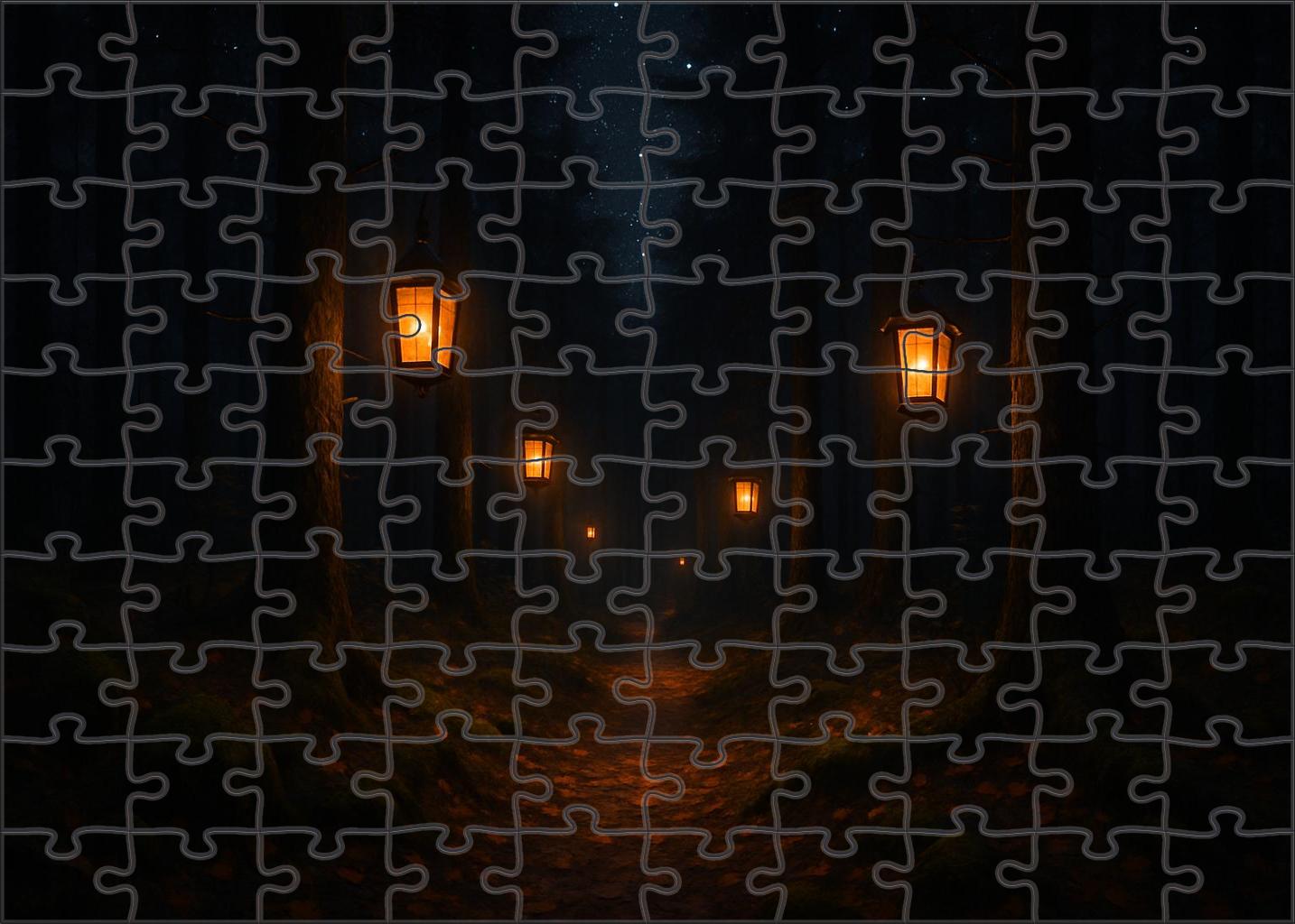 Midnight Lantern Walk Unique Puzzle Design