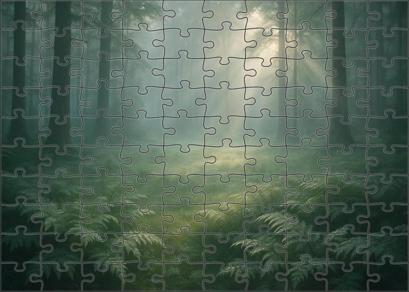 Silver Mist Forest Clearing Puzzle Collection