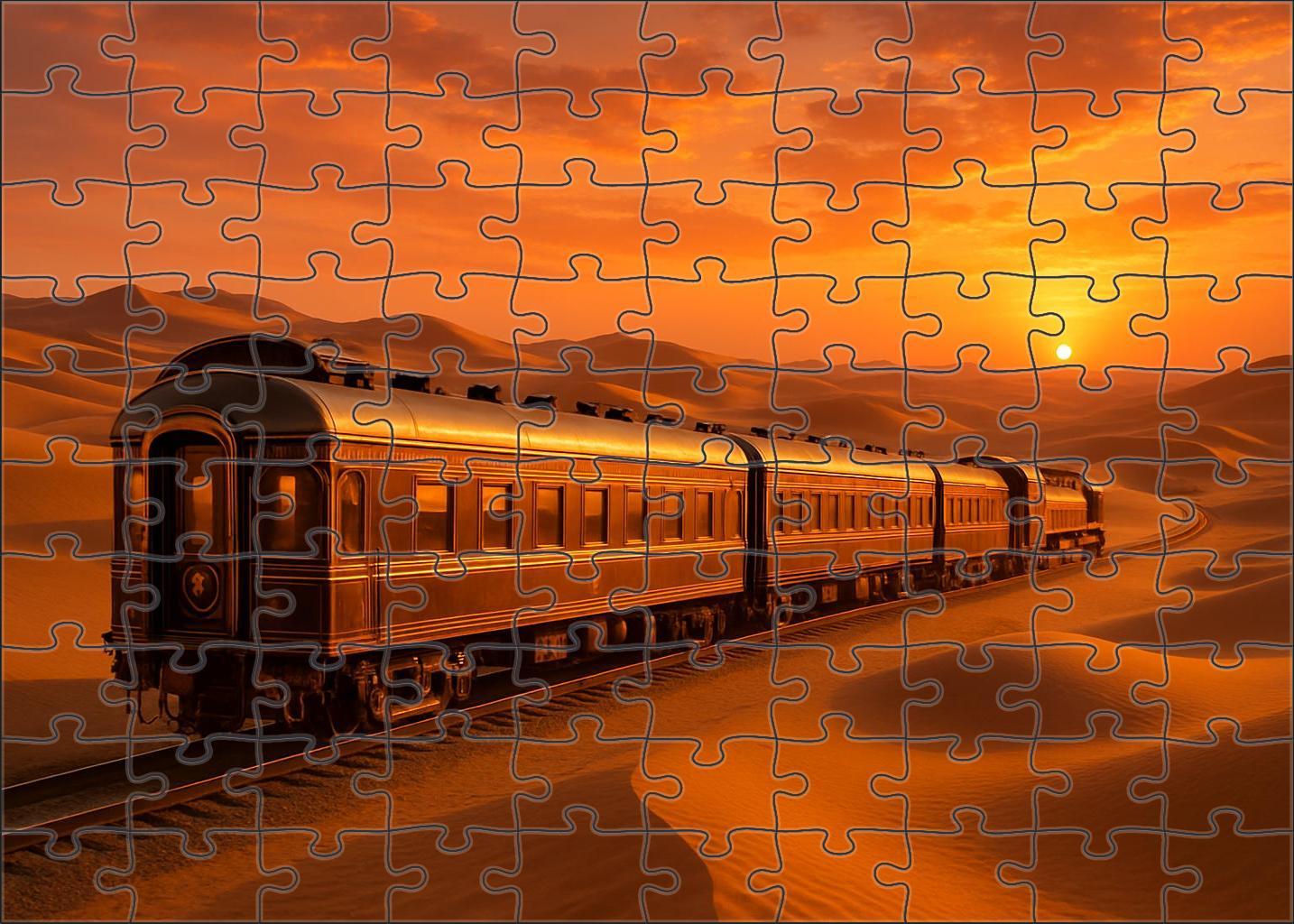 Golden Oasis Luxury Train Opulent Electric Sleeper With Gourmet Dining 20 Piece Puzzle