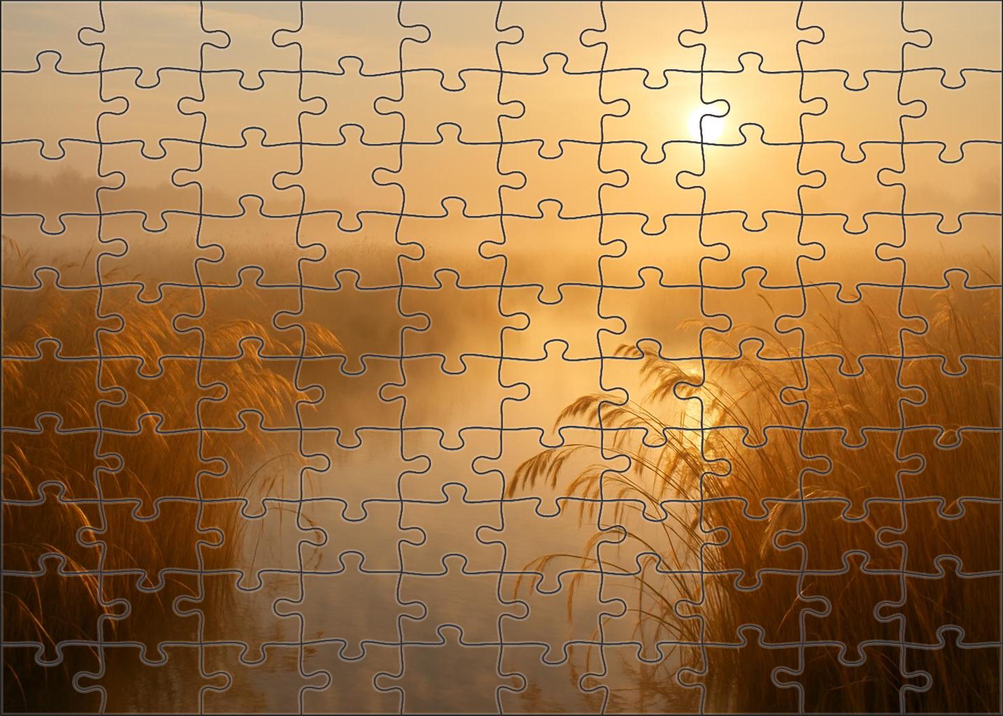 Golden Reed Marshland Large Format Puzzle