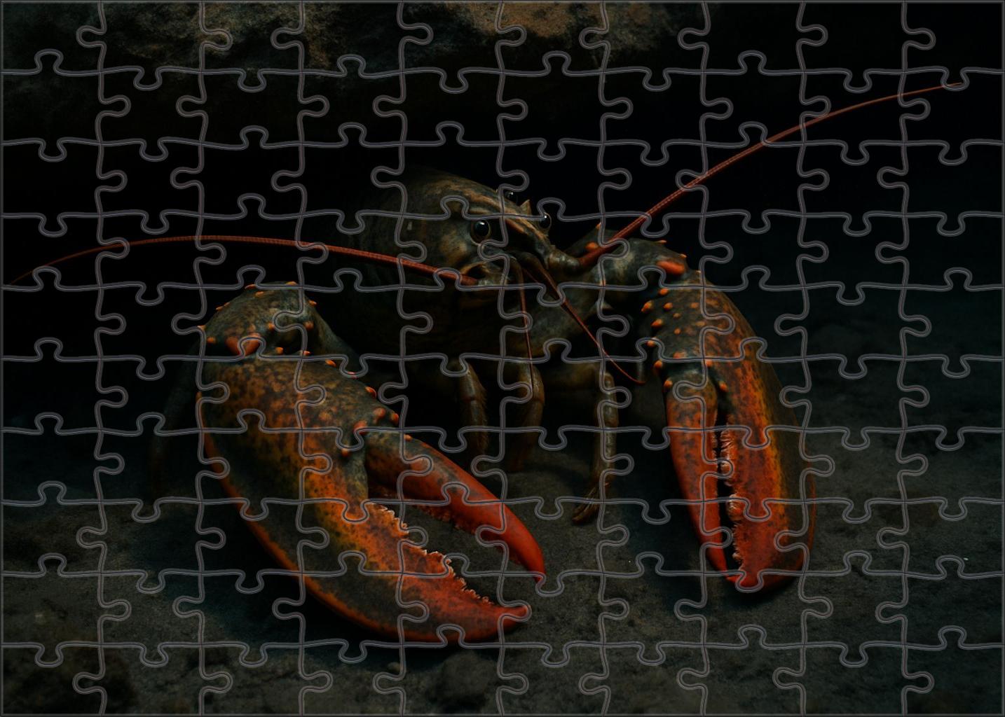 Amber Spotted Lobster Robust Crustacean With Patterned Claws And Nocturnal Foraging 200 Piece Puzzle