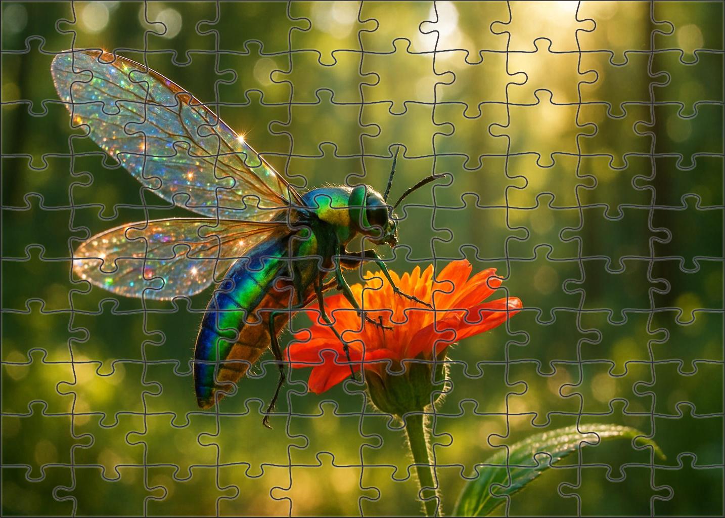 Silkwing Harvester Insect With Iridescent Wings And Complex Nesting Habits Puzzle Fun