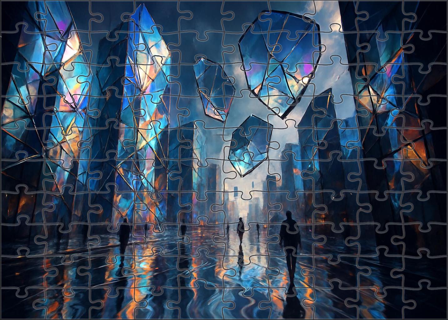 City Of Echoes And Shattered Reflections 1000 Piece Puzzle