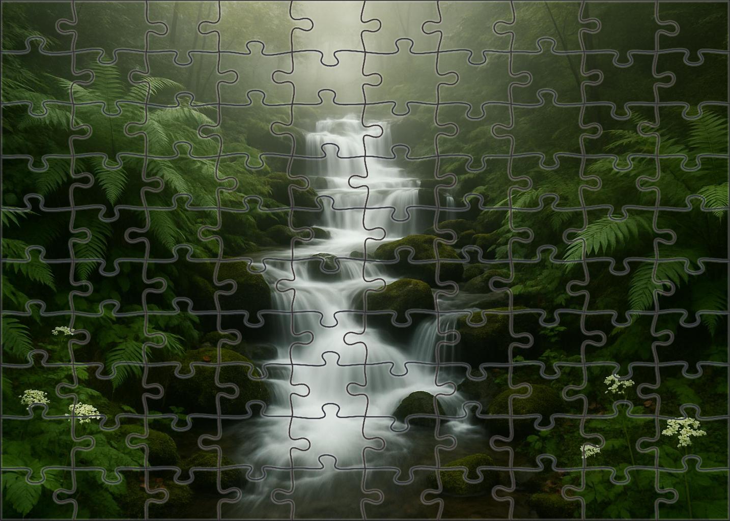 Cascade Of The Misty Glade 200 Piece Puzzle