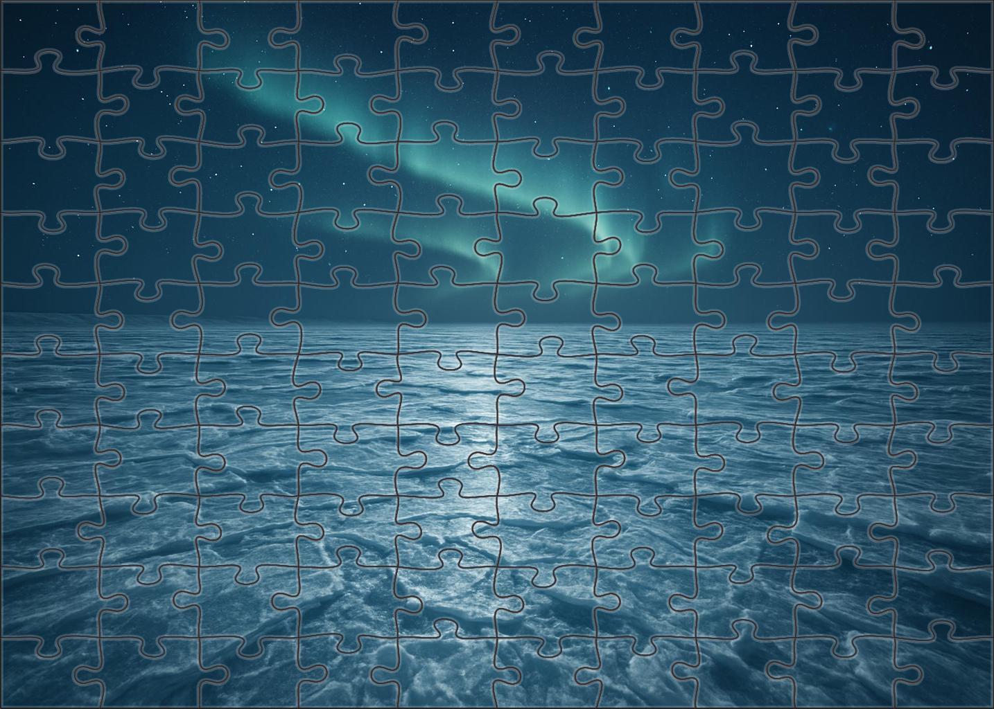 Polar Ice Plain Reflection Puzzle Collection