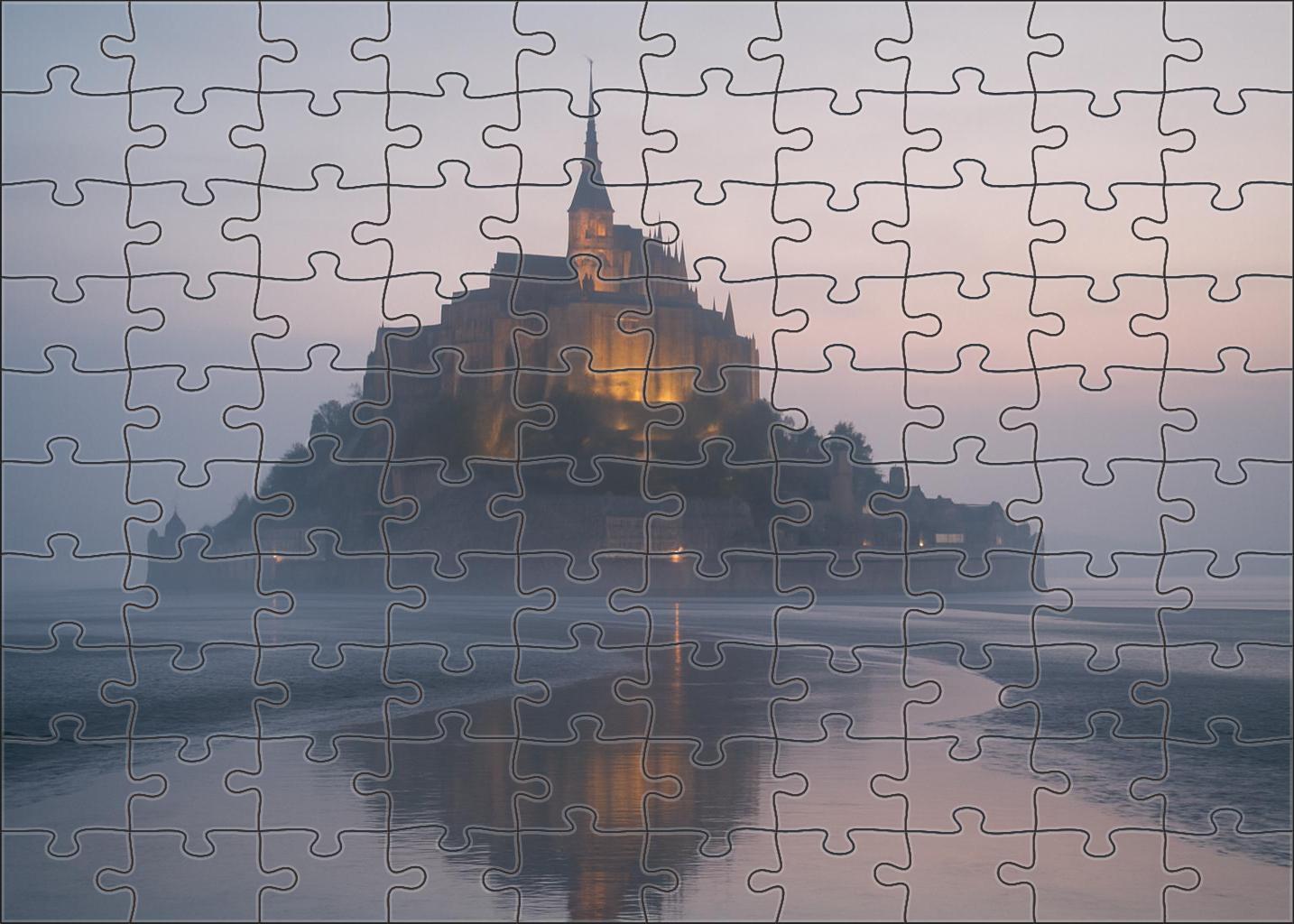 Mont Saint-michel Located In Normandy France Identified By 6790 Worldwide For Its Dramatic Tidal Island Monastery 20 Piece Puzzle
