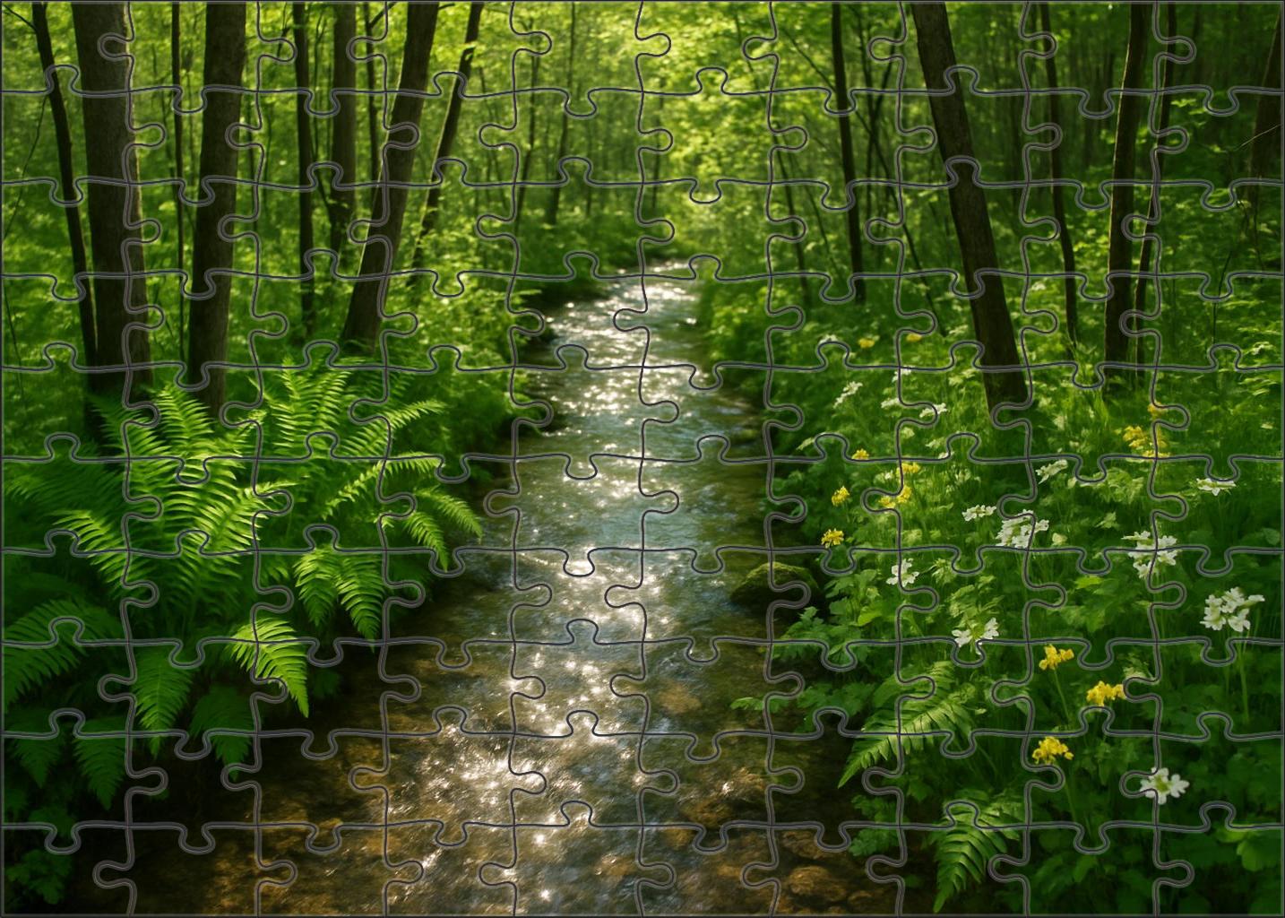 Crystal Stream Thicket Easy Puzzles