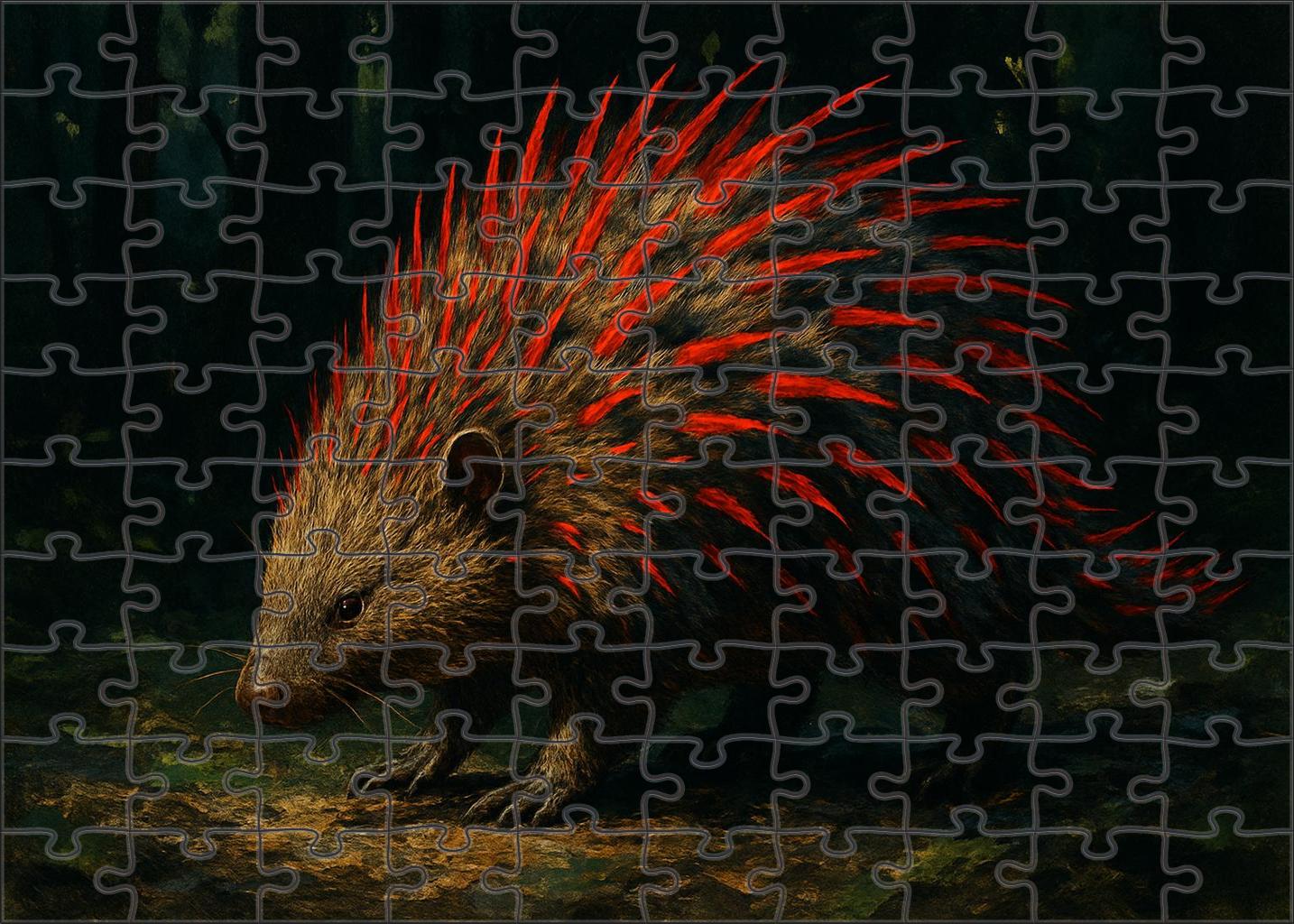 Crimson Bristleback Forest Floor Forager 50 Piece Puzzle