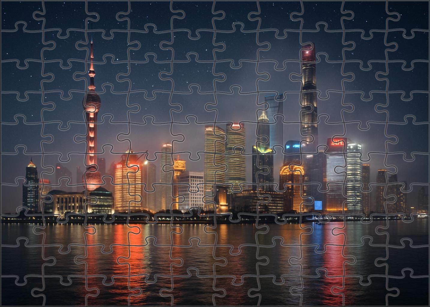 Shanghai Pudong Skyline A Futuristic Icon Among Global Financial Districts 1000 Piece Puzzle