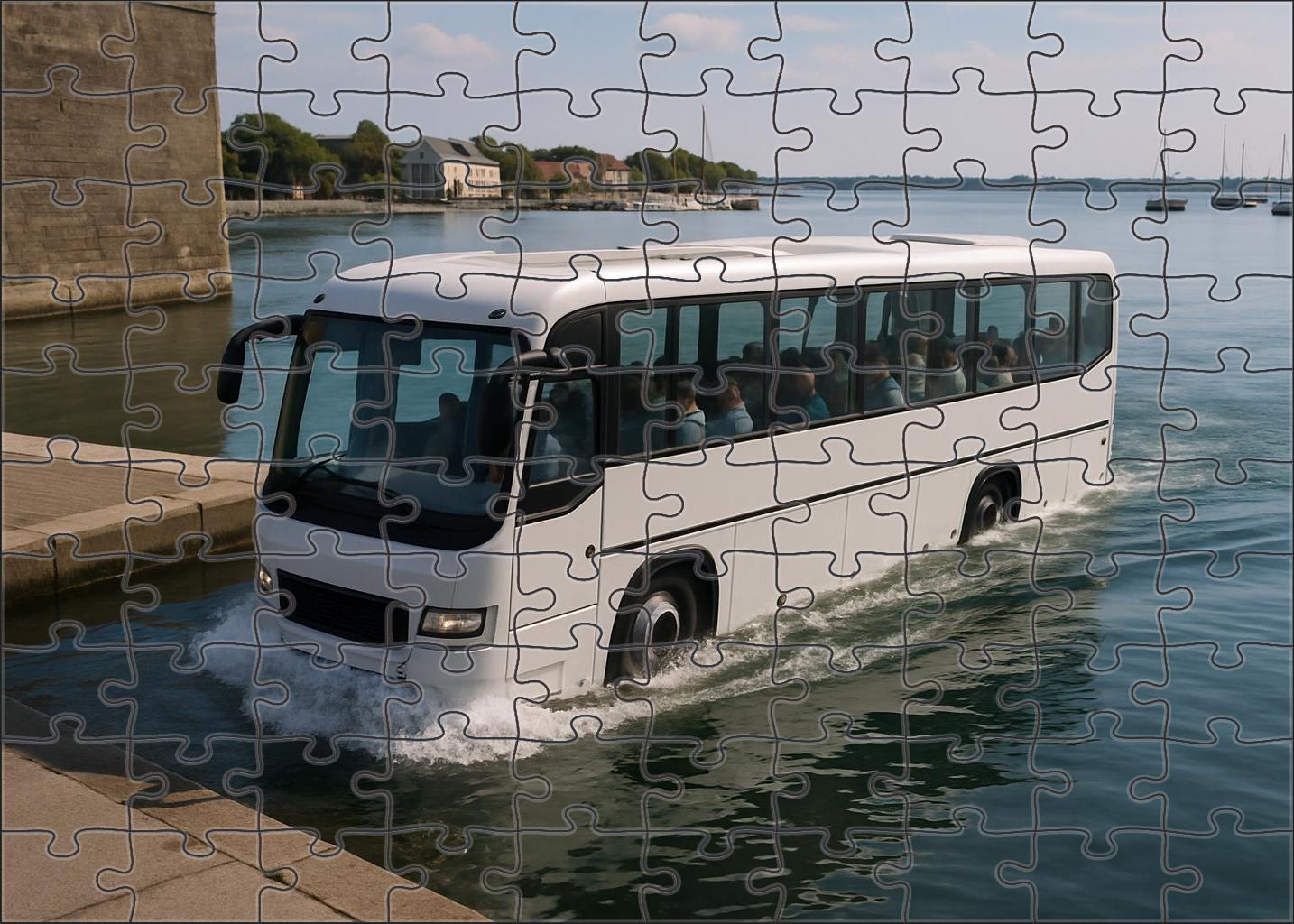 Dual-mode Amphibious Bus 100 Piece Puzzle