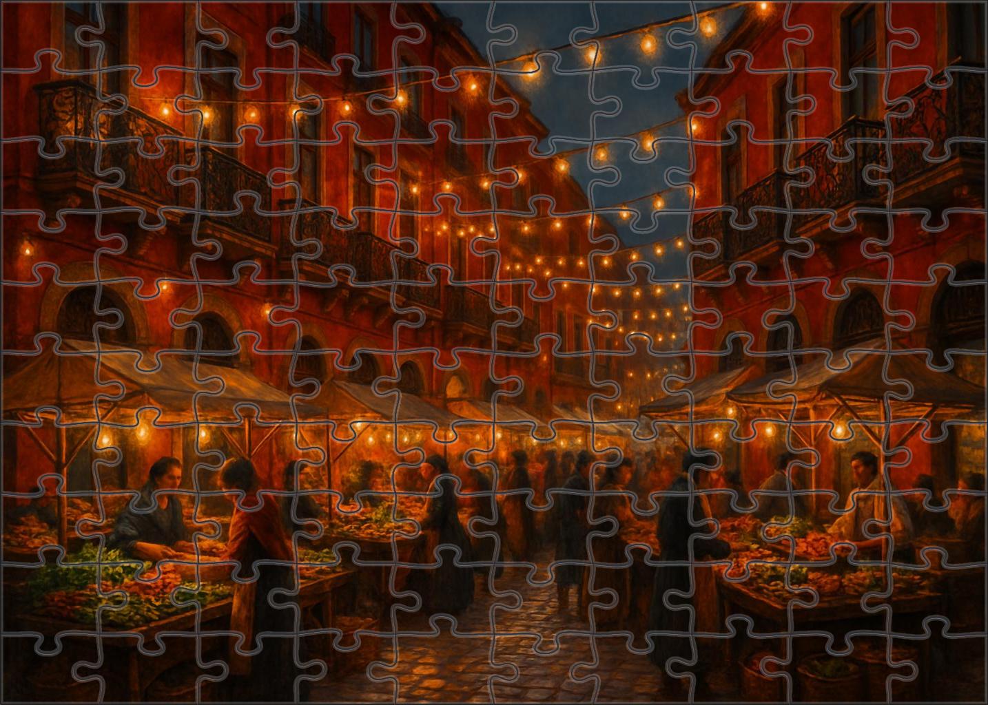 Crimson Market Alley Puzzle Collection