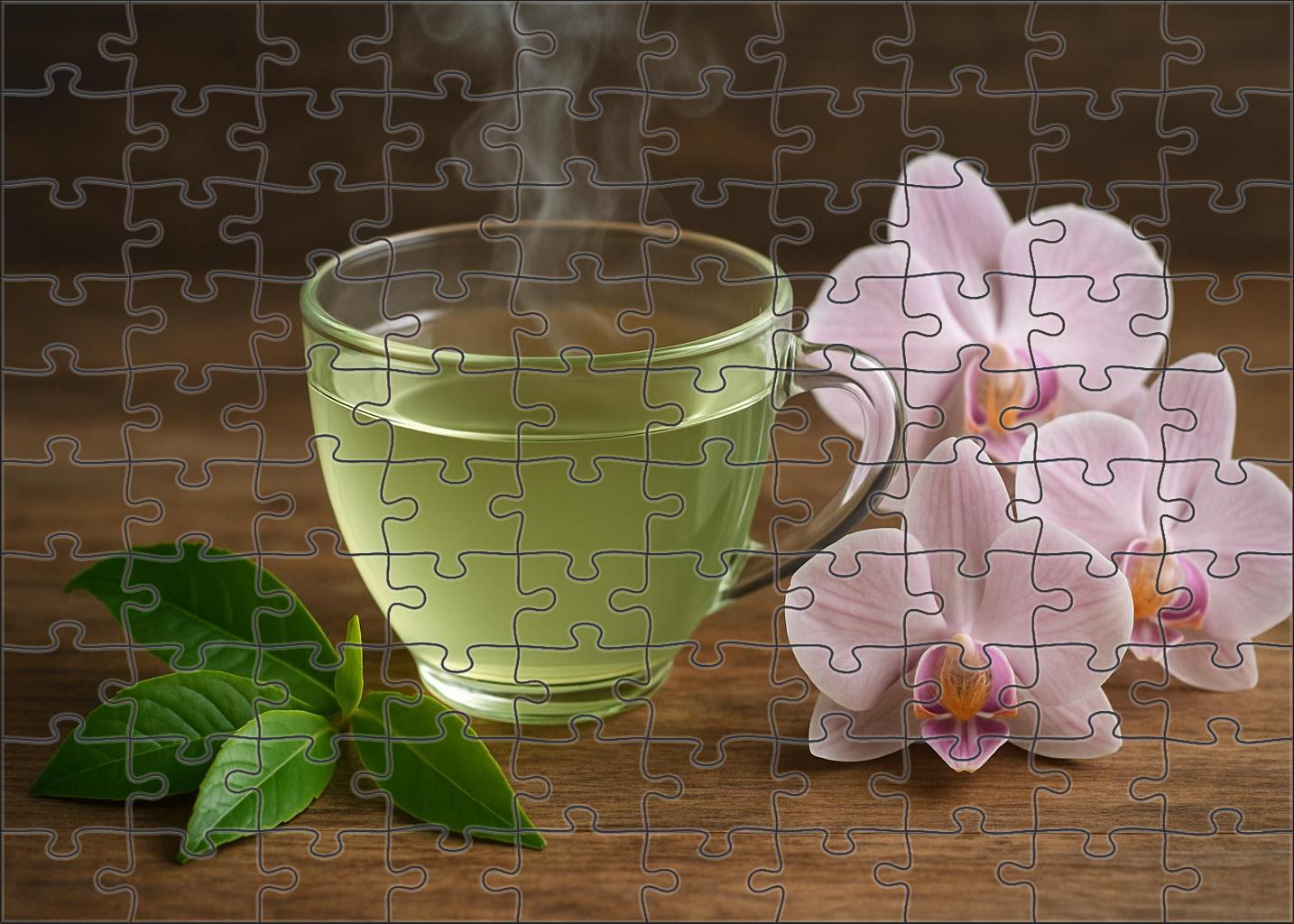 Emerald Mist Sencha Unique Puzzle Design