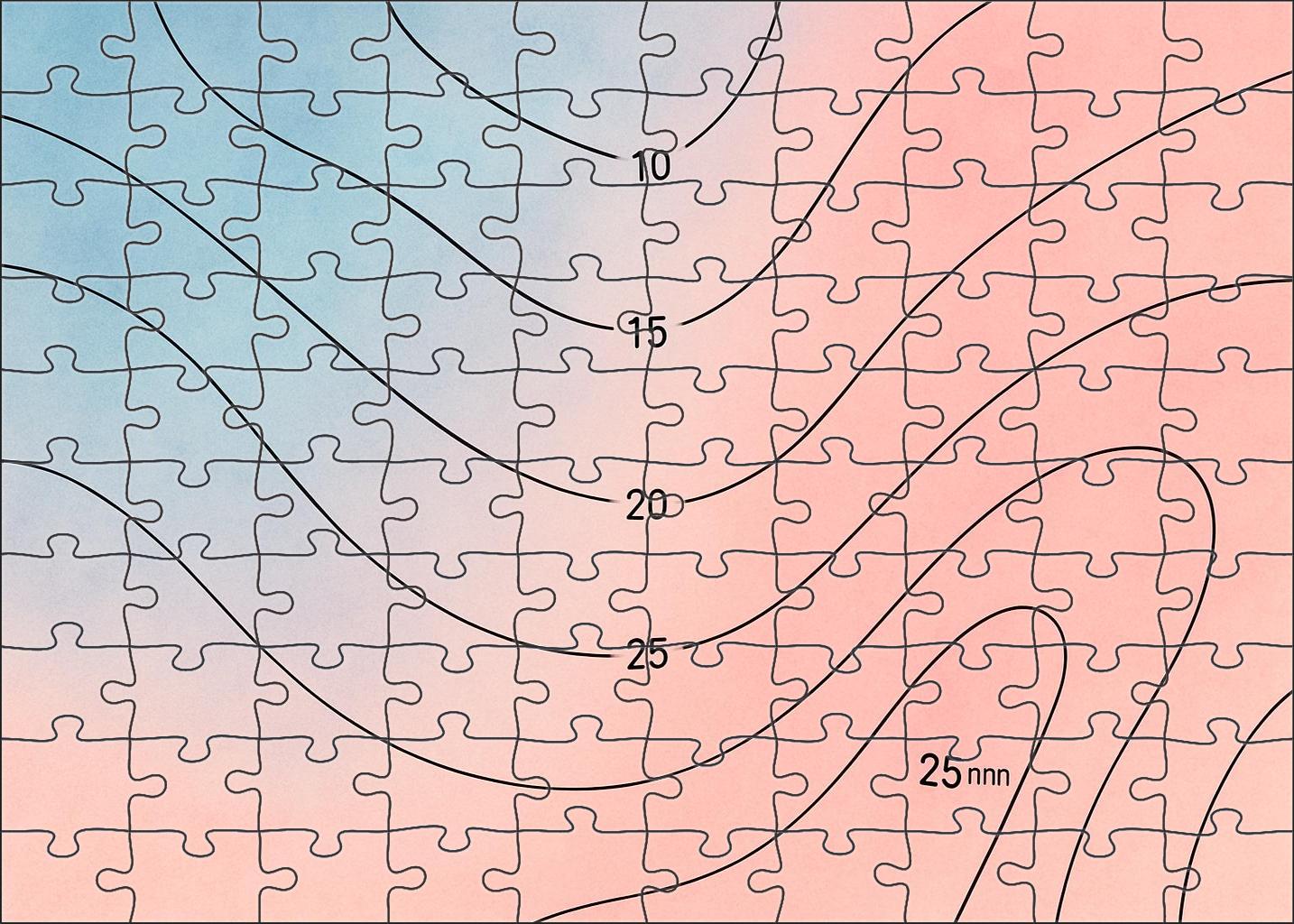 Climate Isohyet Gradient Chart Premium Puzzle Pieces