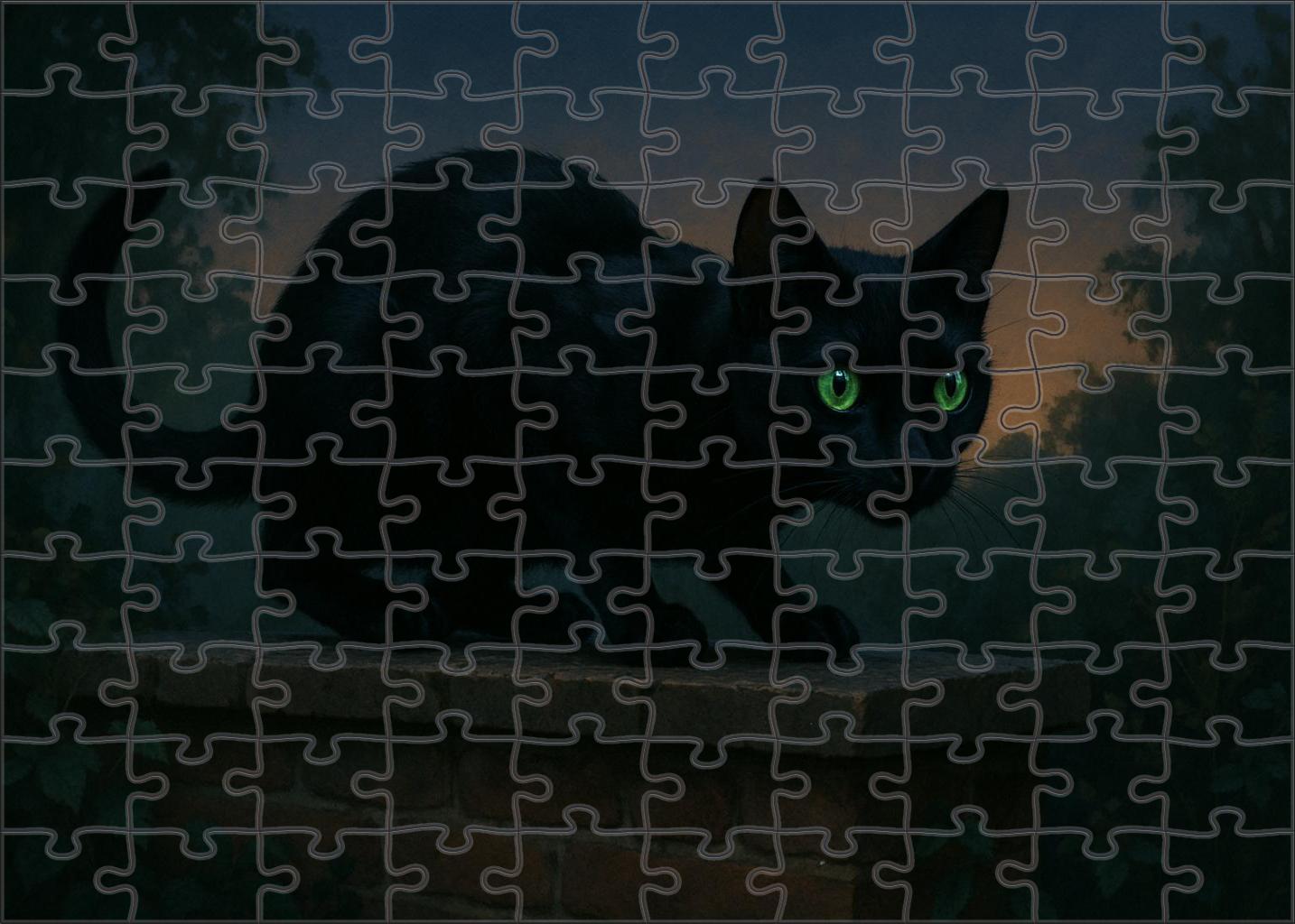 Shadow Flicker Sleek Black Shorthair With Stealthy Elegance 1000 Piece Puzzle