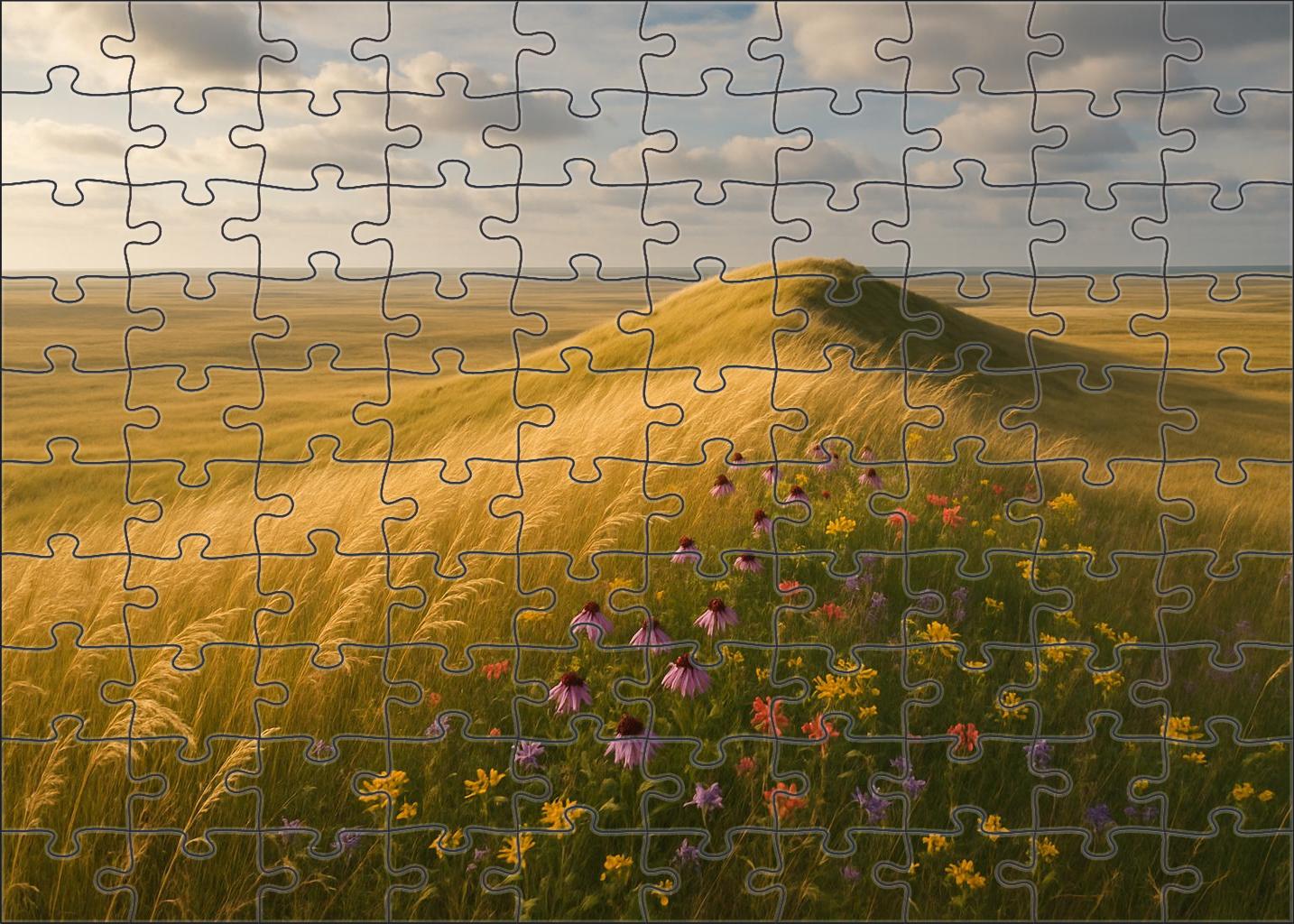 Golden Prairie Ridge Custom Jigsaw Puzzle