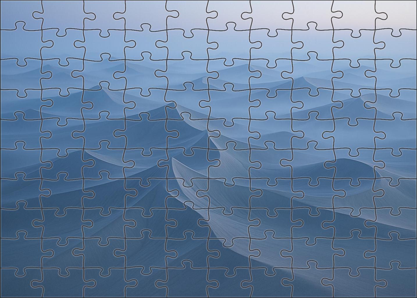 Celestial Dune Sea Silver-blue Sands Beneath Dawn's First Light 500 Piece Puzzle