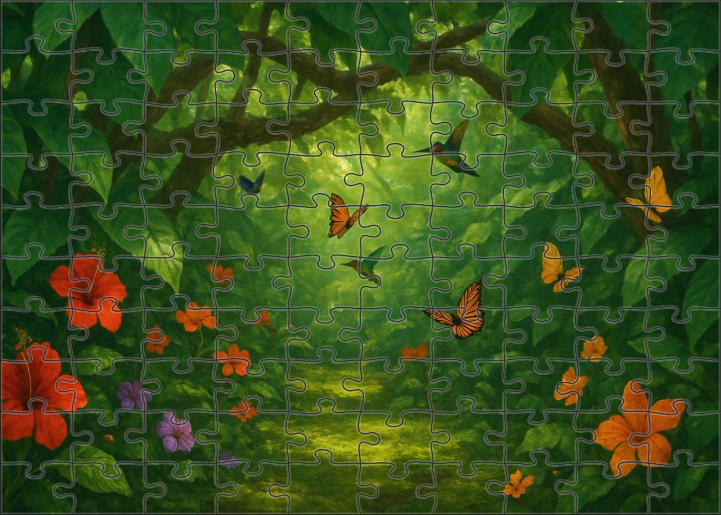 Verdant Rainforest Hollow 200 Piece Puzzle