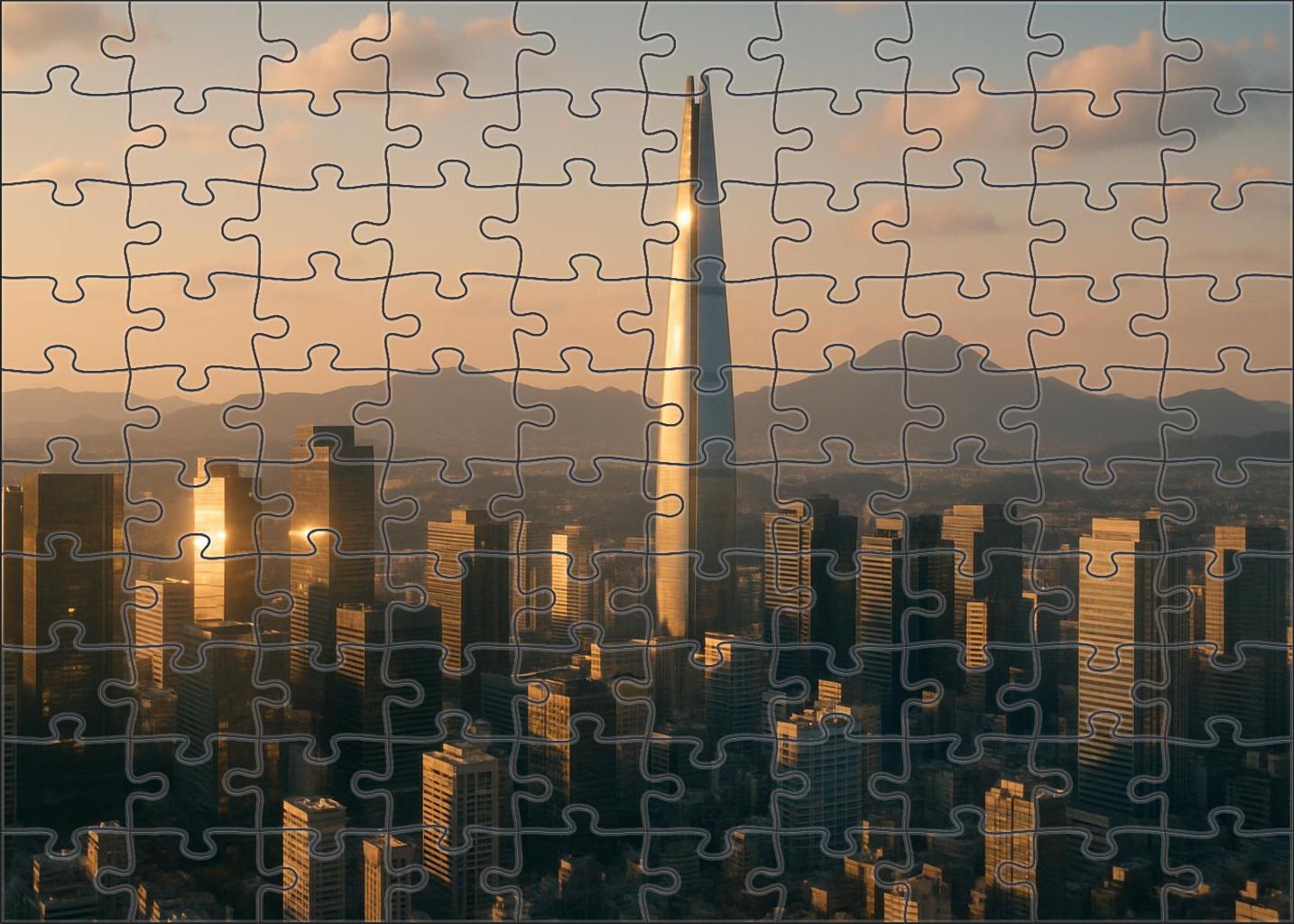 Seoul Gangnam Skyline South Koreas Powerhouse Vertical Cityscape 1000 Piece Puzzle