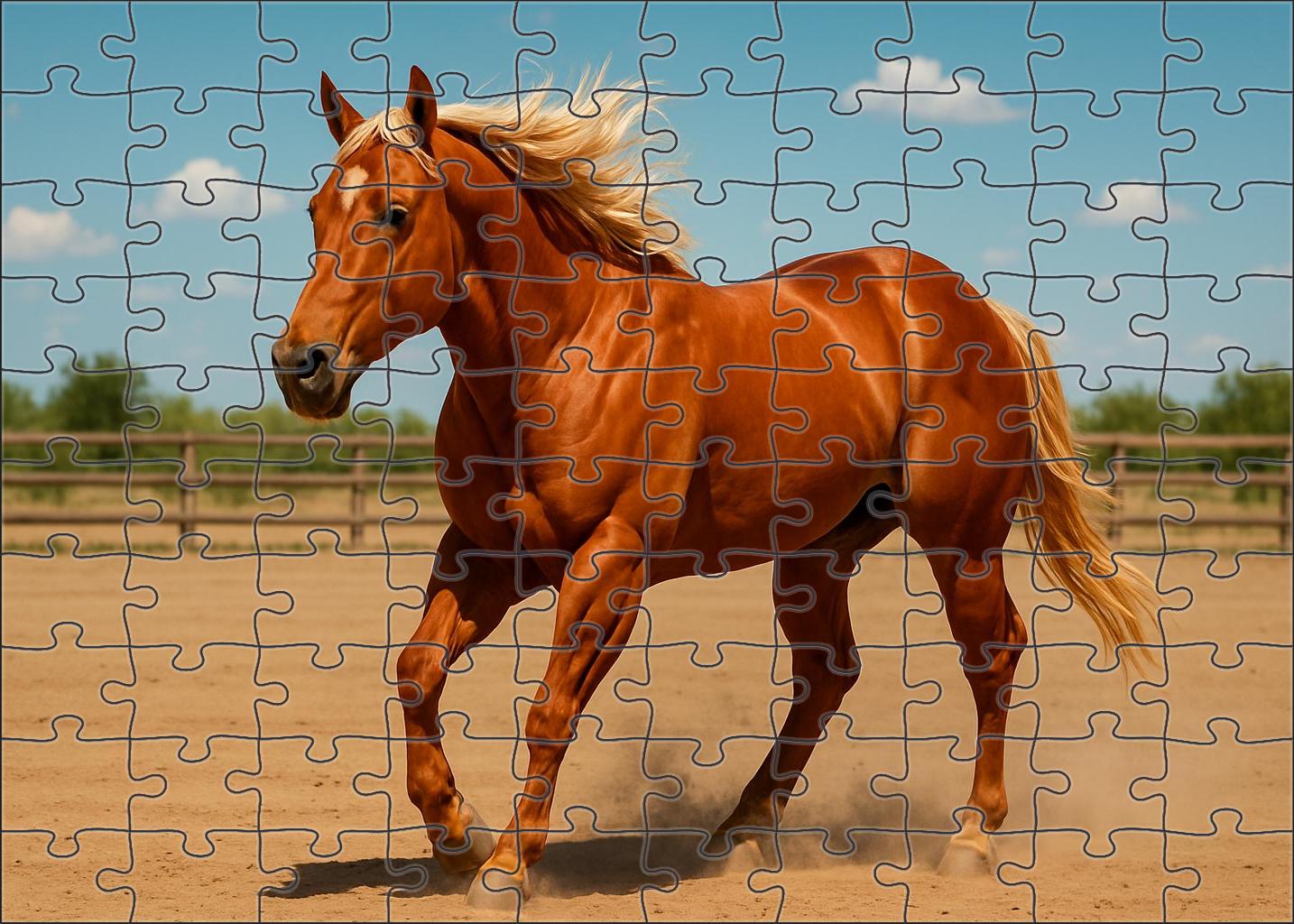 Chestnut Willow Quarter Horse Gelding 1000 Piece Puzzle
