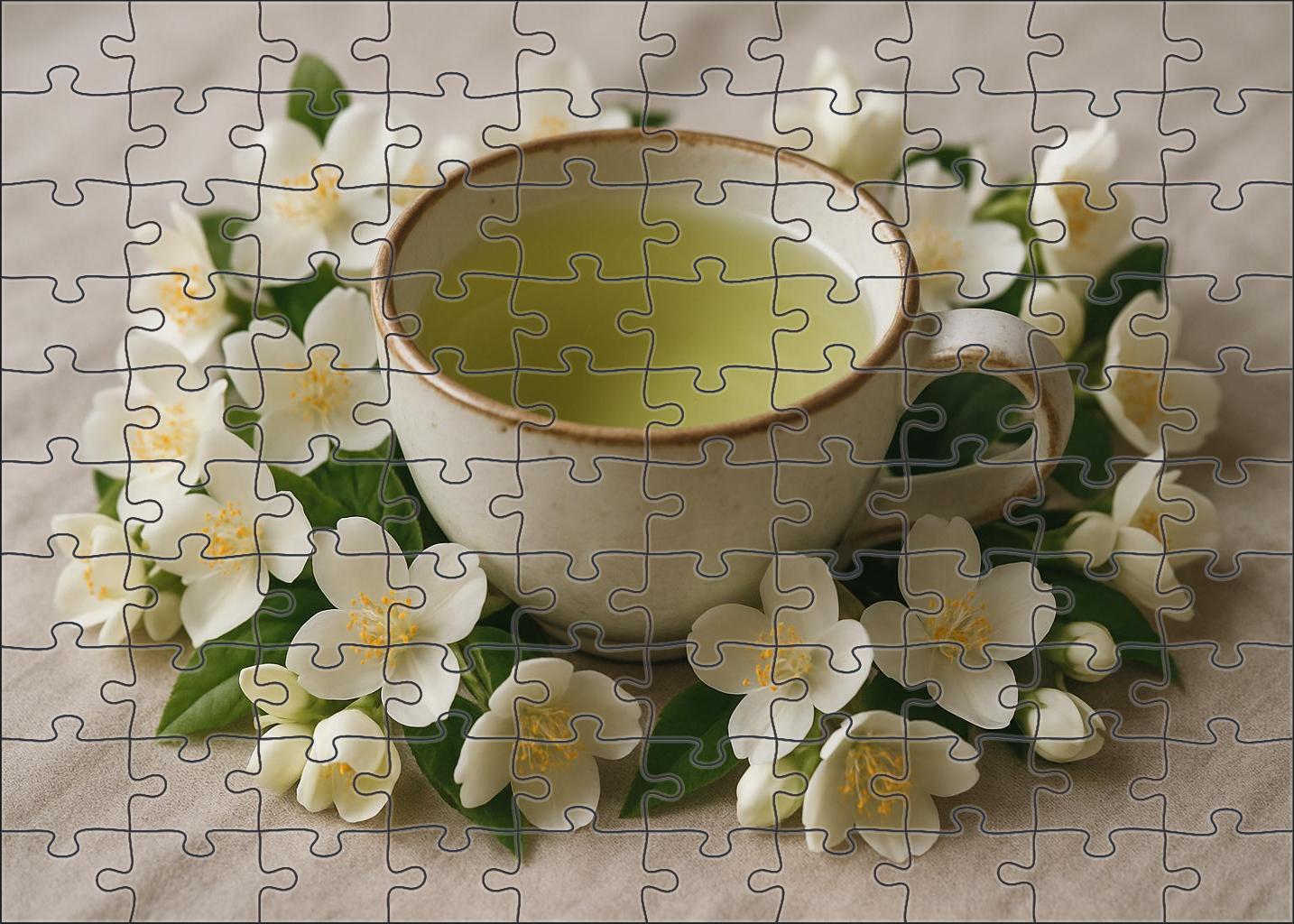 Silken Jasmine Green Tea Unique Puzzle Design