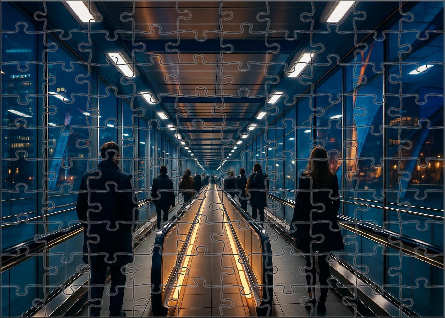 Magnetic Levitation Pedestrian Conveyor 100 Piece Puzzle