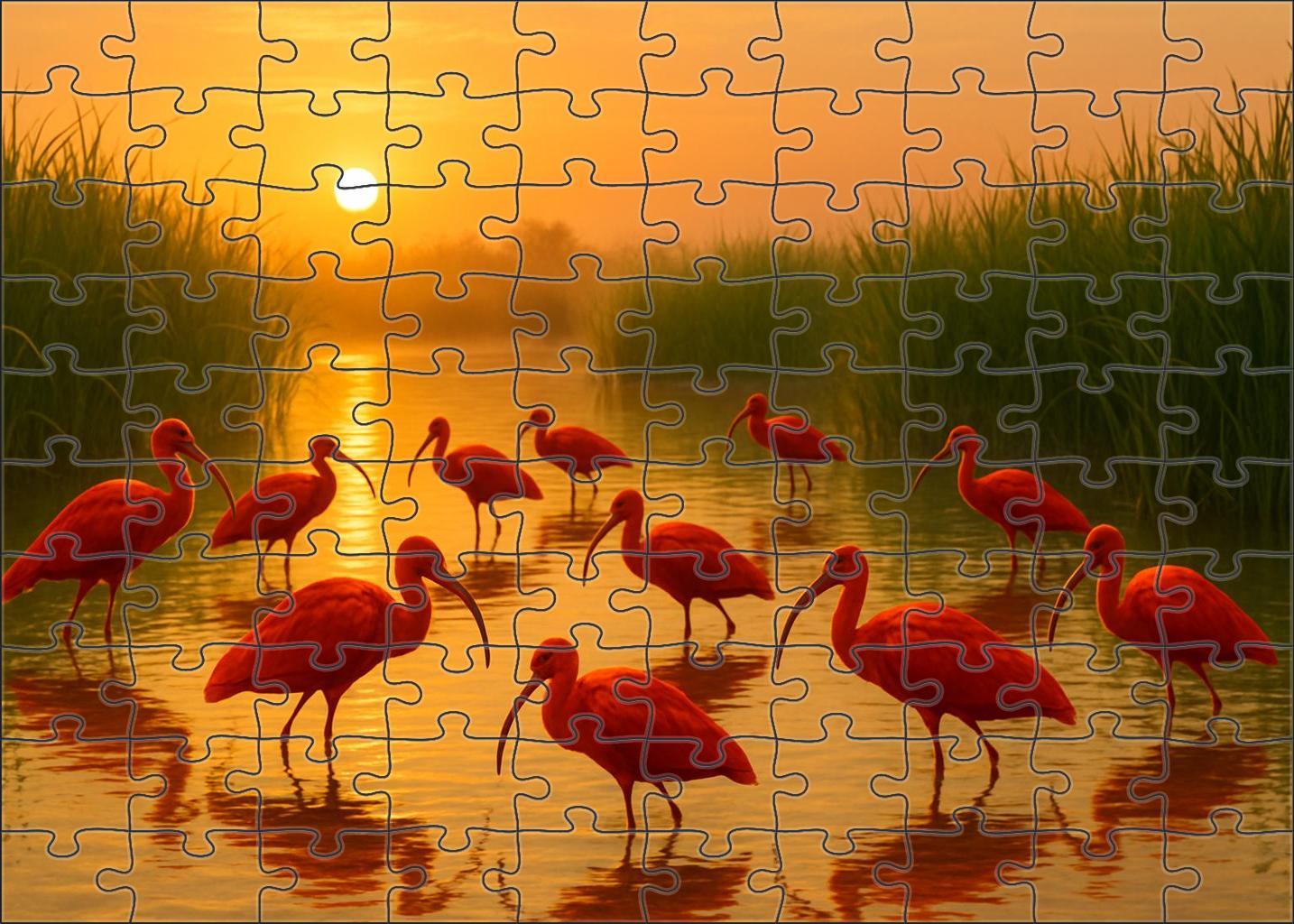 Scarlet Ibis The Scarlet Flaming Forest Visitor Unique Puzzle Design