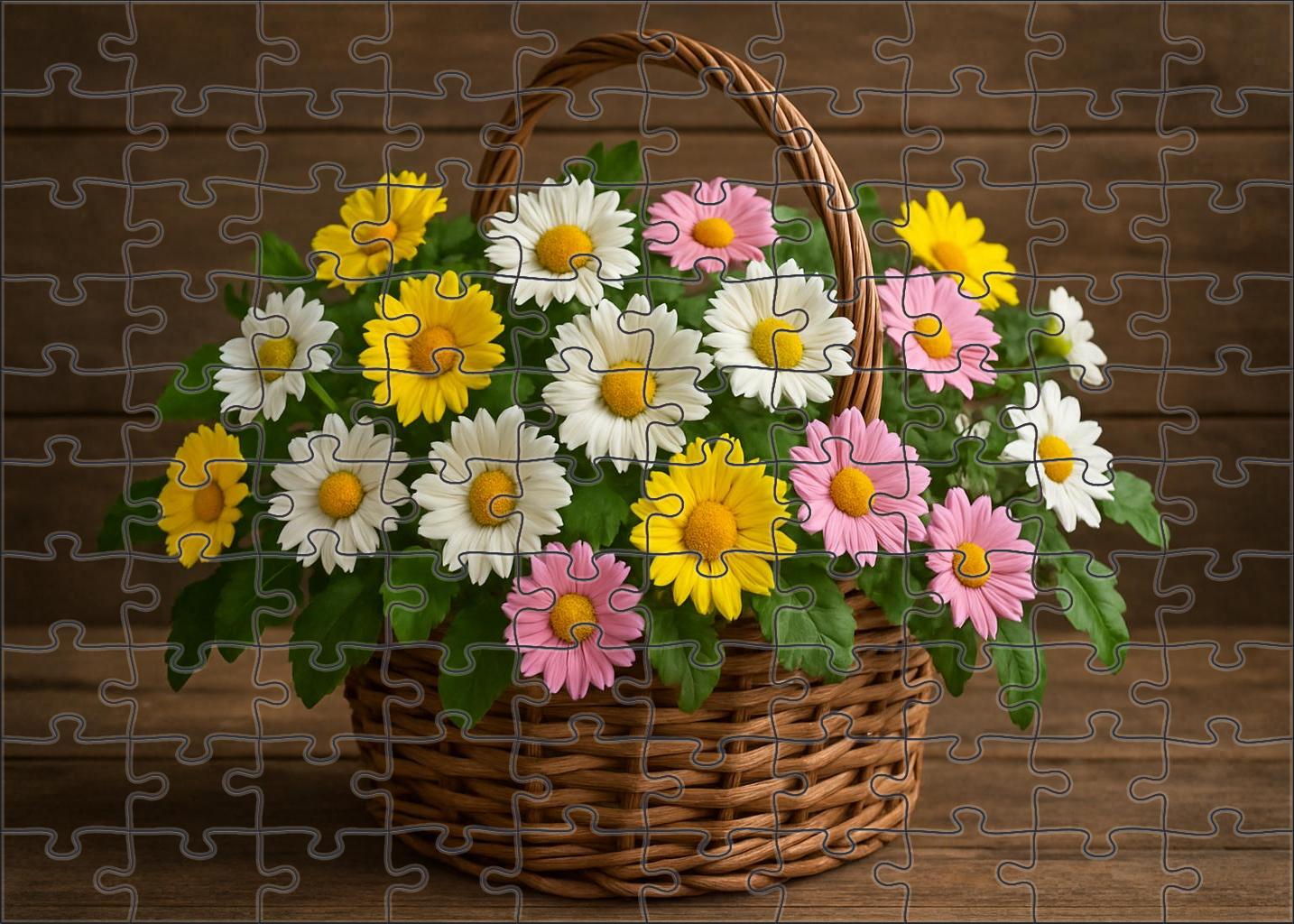 Spring Meadow Basket 100 Piece Puzzle