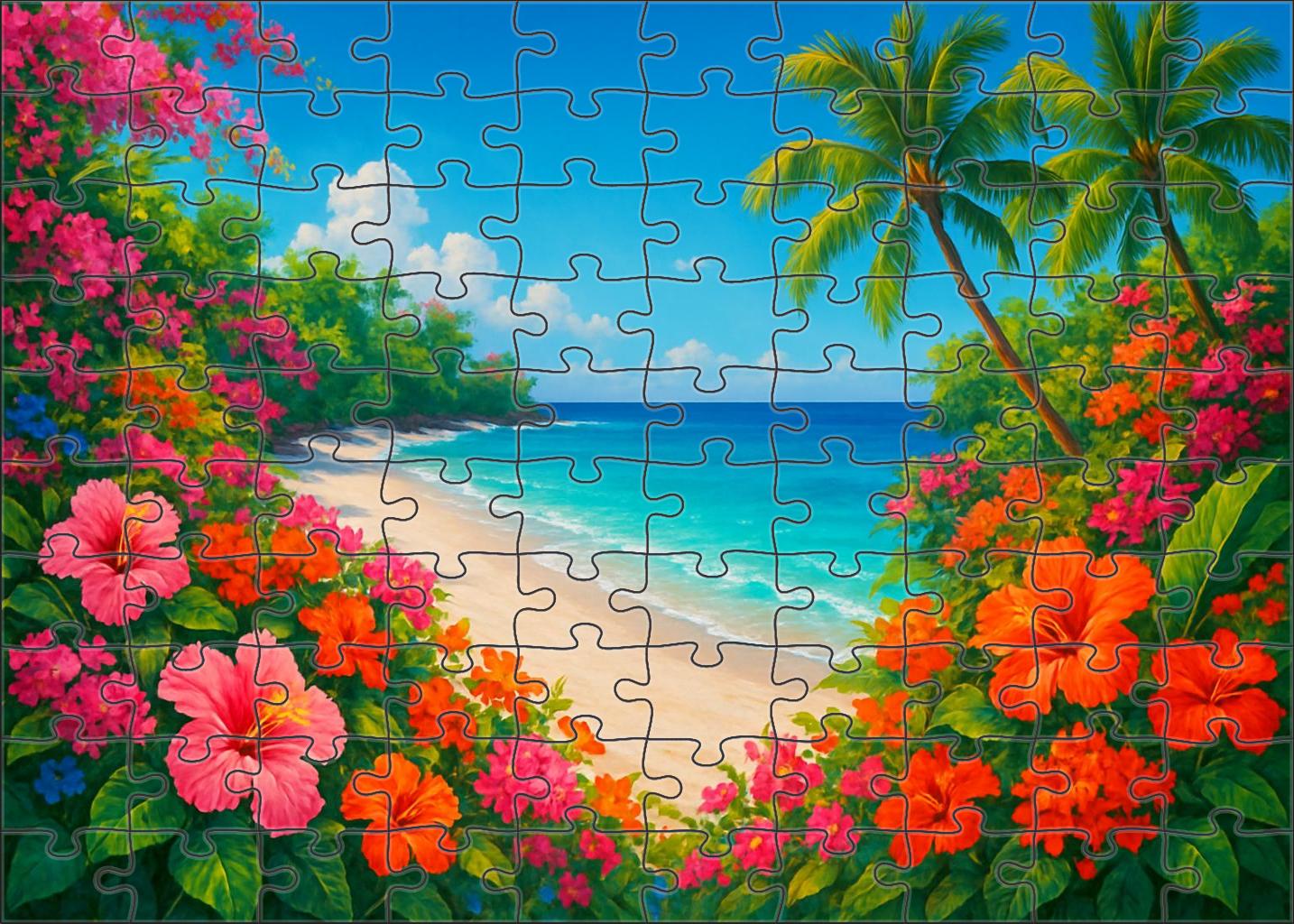 Tropical Blossom Shore Mini Puzzle