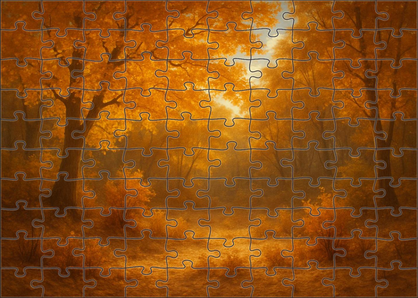 Amber Autumn Dell Large Format Puzzle