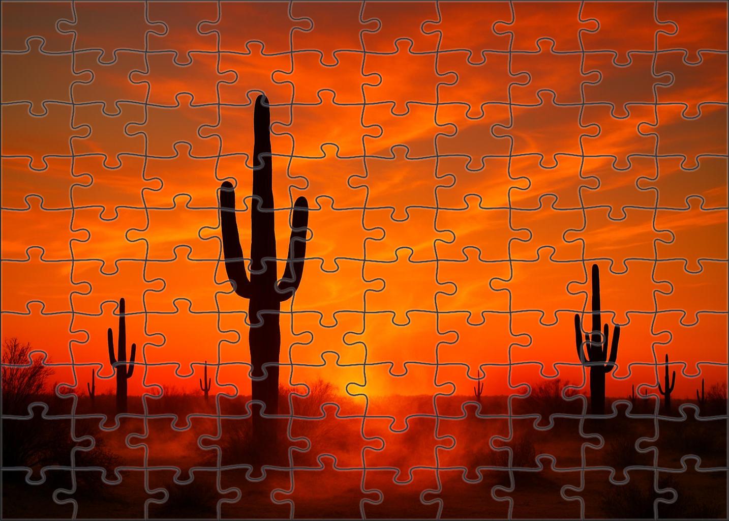 Saffron Sky Expanse Puzzle Collection