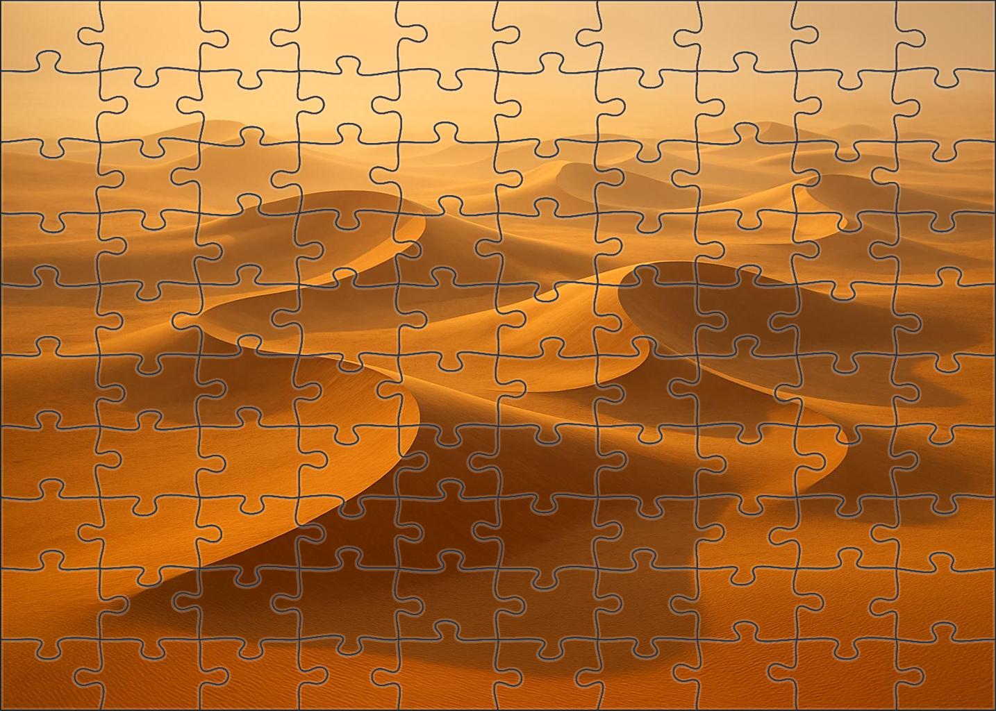 Amber Crest Rolling Hills Of Golden Barchan Dunes At Sunrise Large Format Puzzle