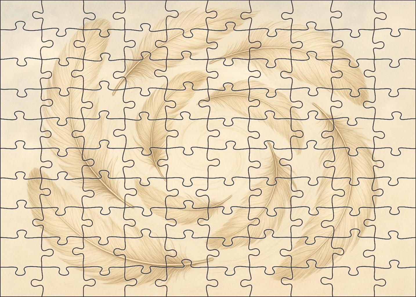 The Carousel Of Floating Feathers Premium Puzzle Pieces