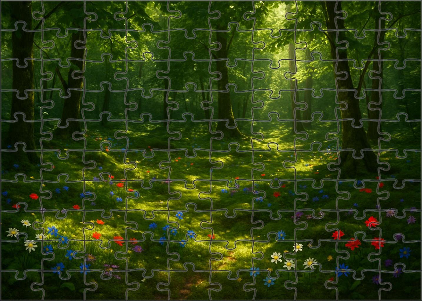 Sun-dappled Forest Glade 100 Piece Puzzle