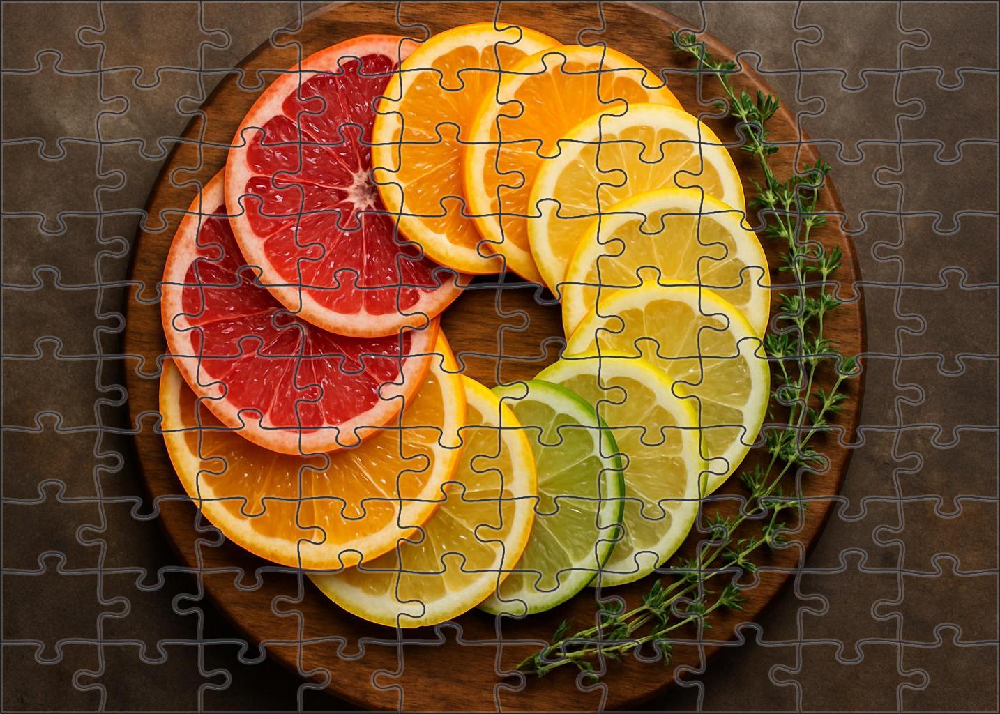 Citrus Spiral Platter 20 Piece Puzzle