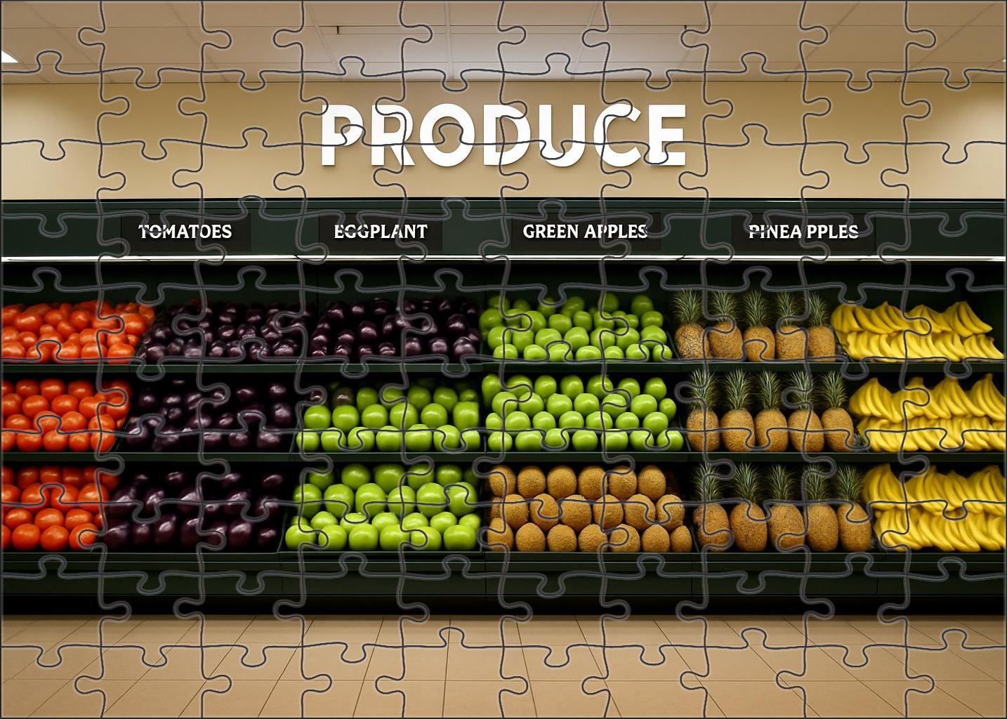 Market Aisle Panorama Puzzle Challenge