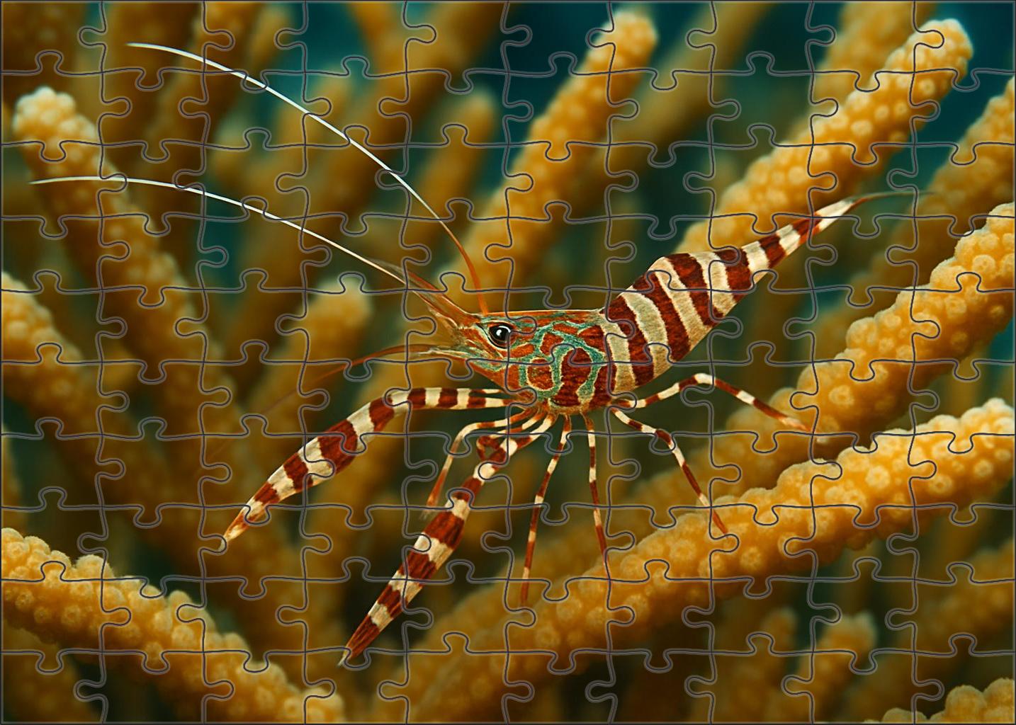 Dusky Coral Banded Shrimp 20 Piece Puzzle