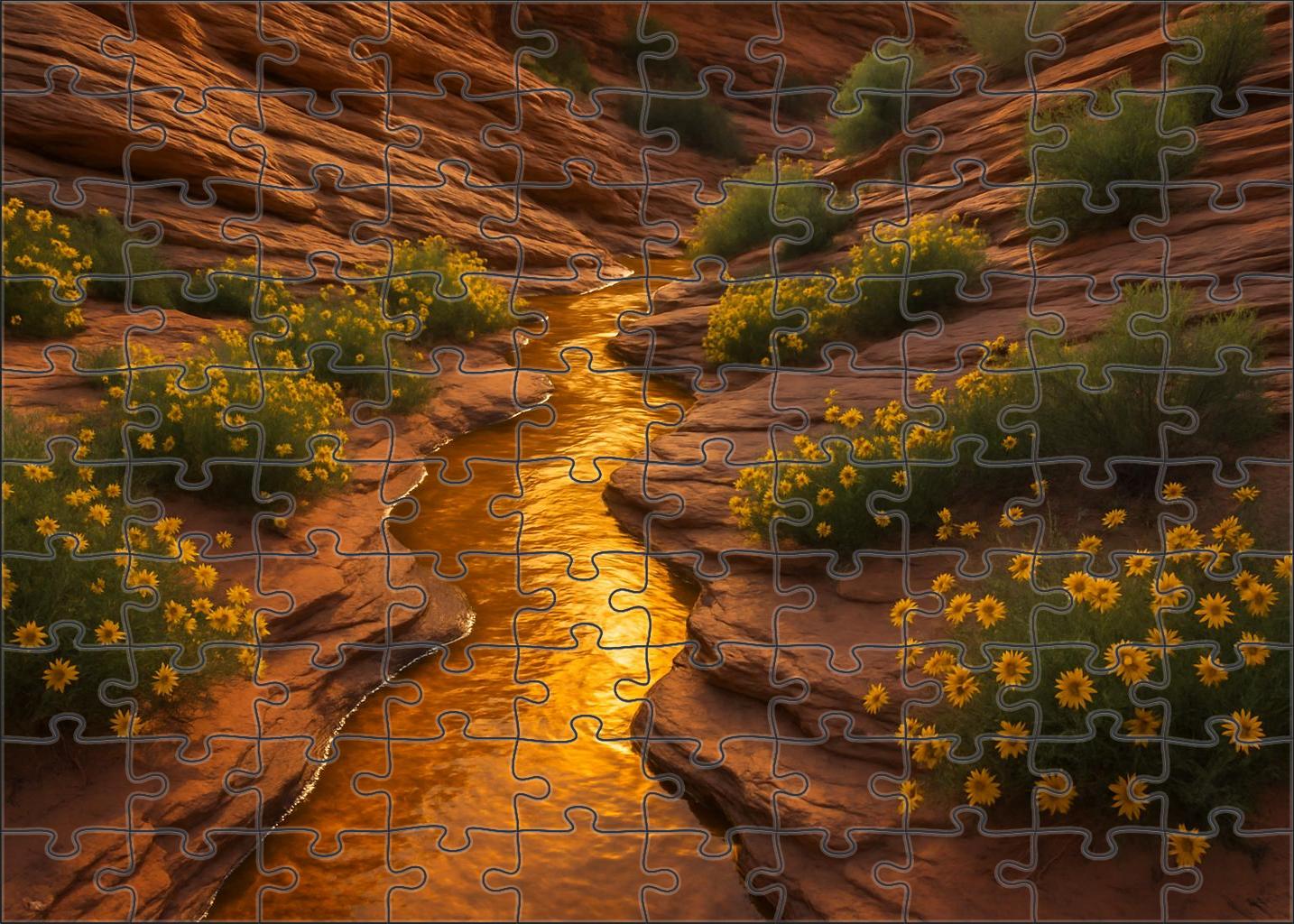 Amber Ribbon Cascade 200 Piece Puzzle