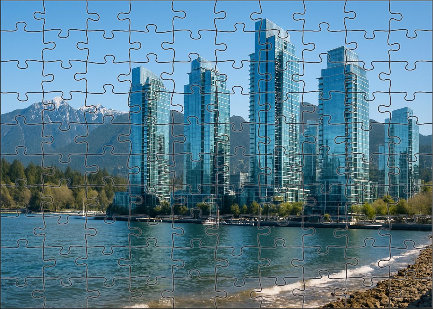 Vancouver Coal Harbour Skyline Pacific Northwest Elegance And Natural Integration 300 Piece Puzzle