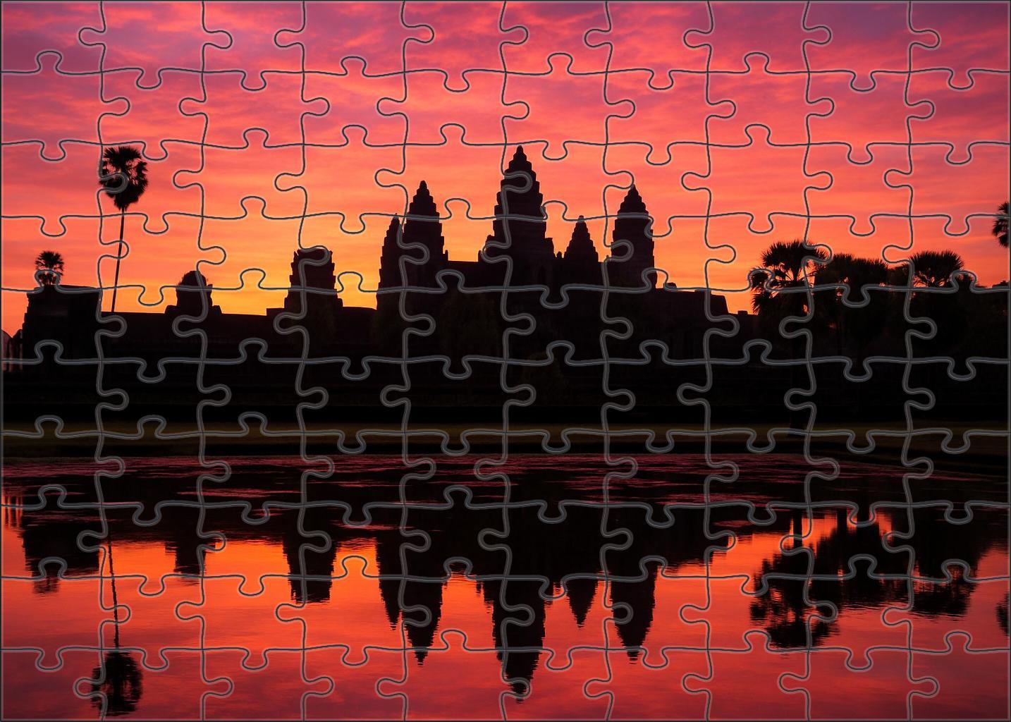 Angkor Wat Situated In Siem Reap Cambodia Recognized By Approximately 7420 Globally As A Majestic Symbol Of Ancient Khmer Architecture Large Format Puzzle