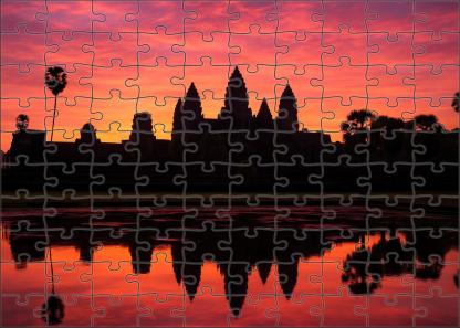 Angkor Wat Situated In Siem Reap Cambodia Recognized By Approximately 7420 Globally As A Majestic Symbol Of Ancient Khmer Architecture Large Format Puzzle