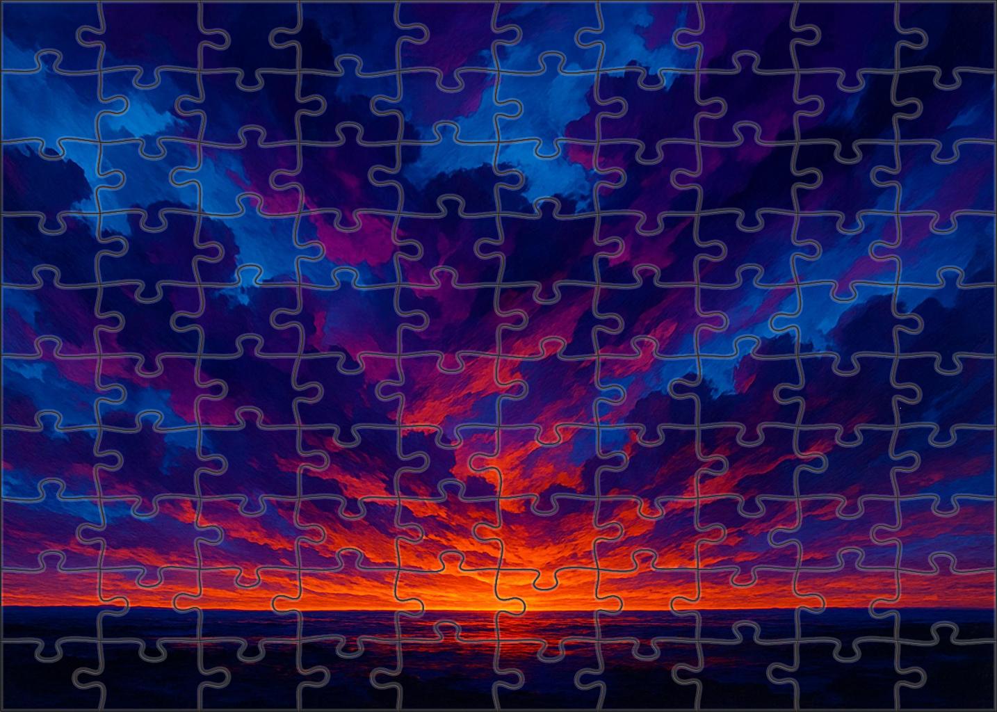 Electric Cerulean Blaze 50 Piece Puzzle