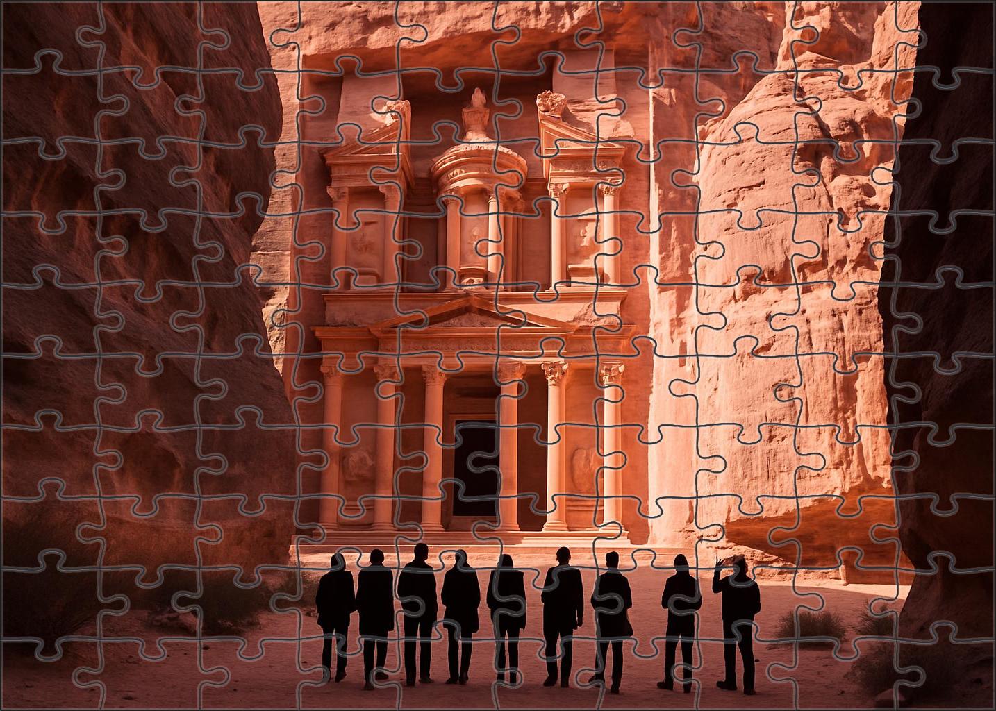 Petra Ma'an Governorate Jordan - Identified By 7005 Globally As The Rose-red City Carved Into Rock Easy Puzzles