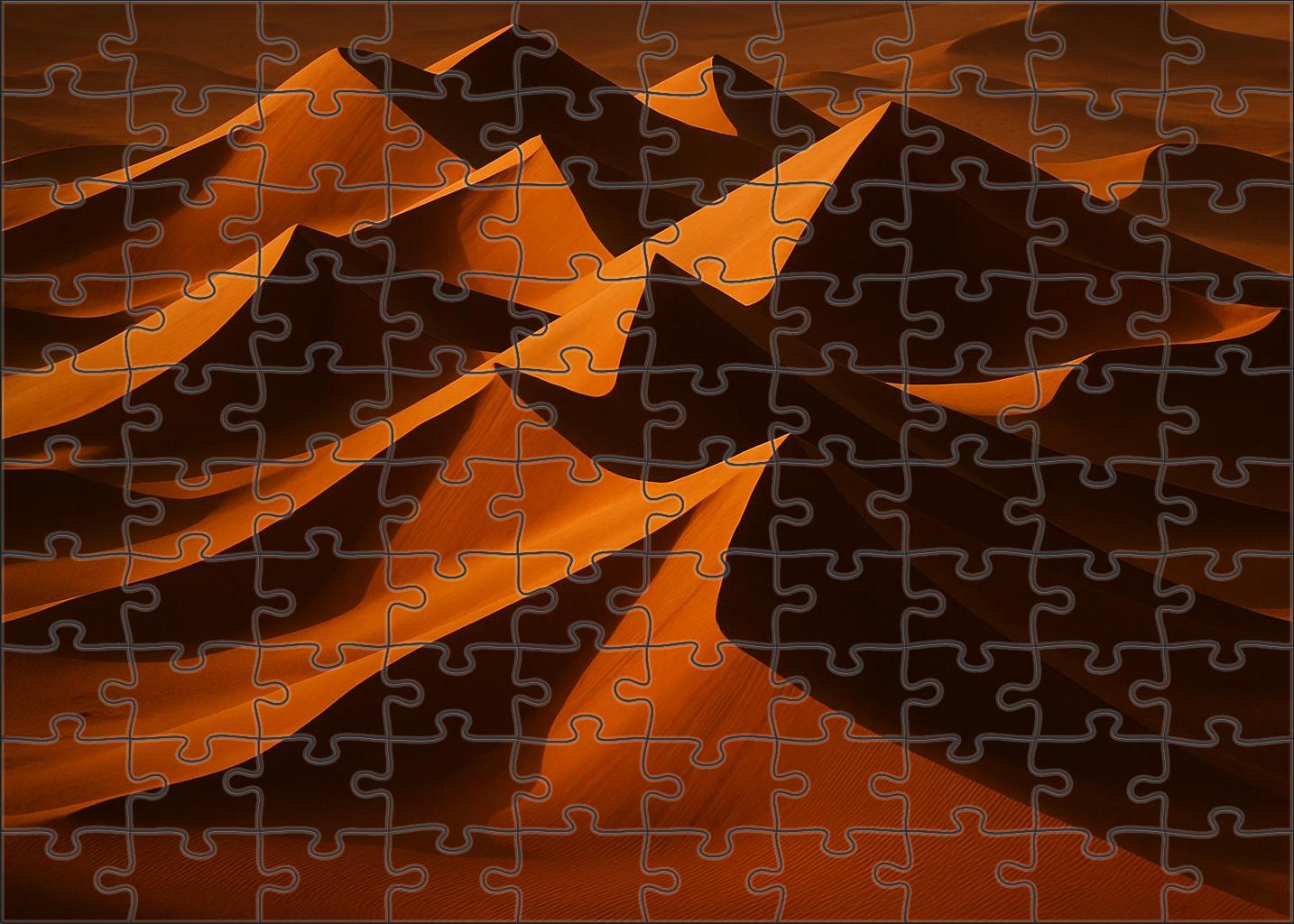 Amber Ridge Sunlit Star Dunes With Fiery Hues Easy Puzzles