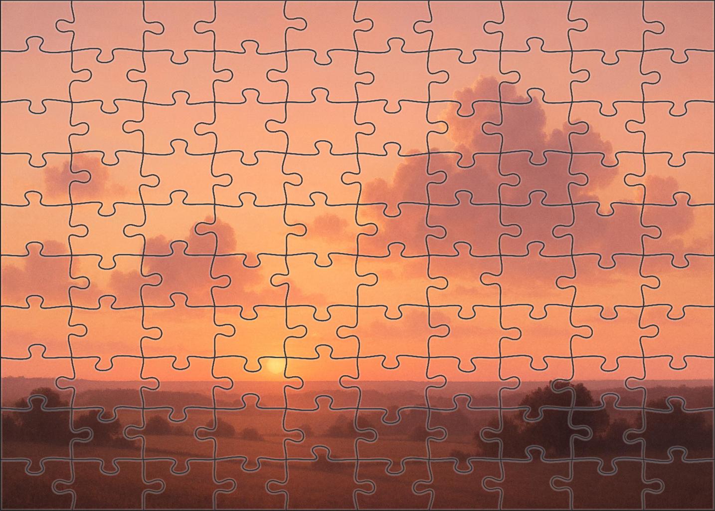Rose Gold Horizon Glow Puzzle Collection
