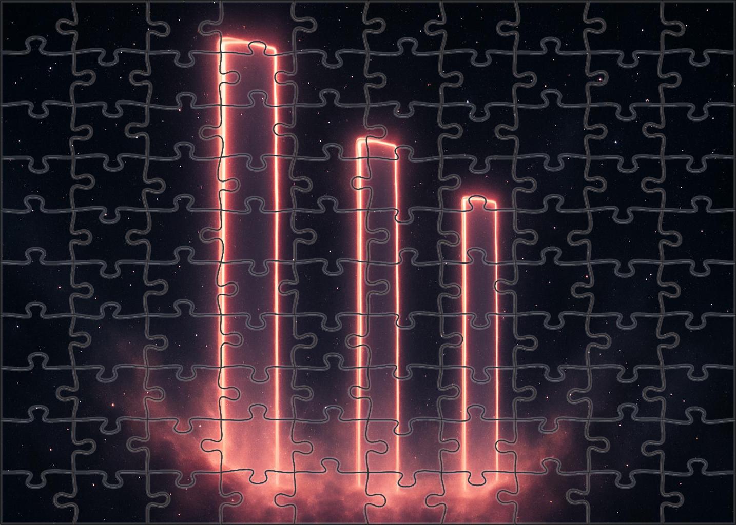 Radiant Cosmic Pillars Large Format Puzzle