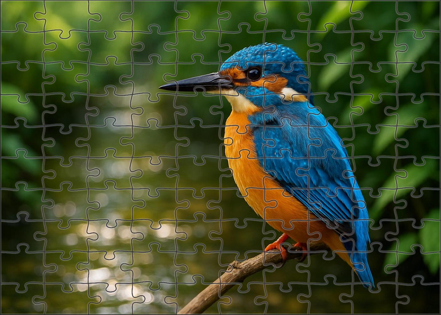 Azure Kingfisher Jewel Of The Streamside Large Format Puzzle