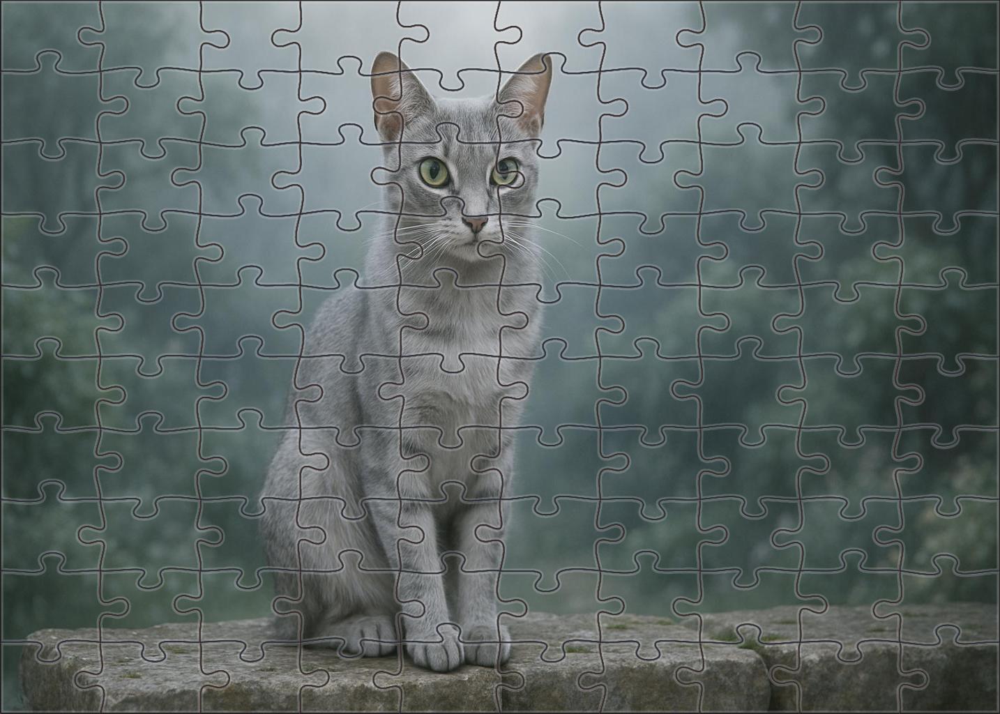 Silver Shadow Sleek Silver Coat With Calm Vigilance Puzzle Fun