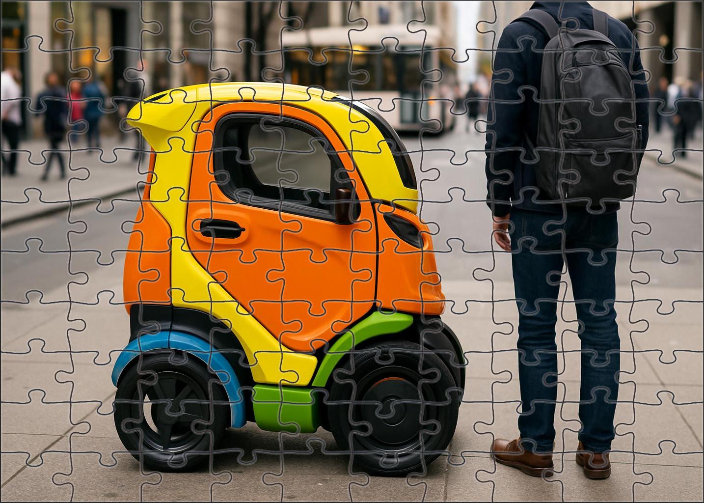 Foldable Electric Personal Pod Easy Puzzles