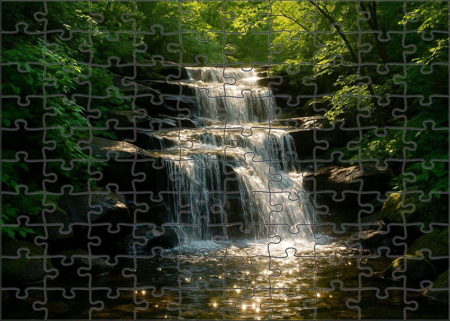 Glistening Silk Falls Puzzle For Adults